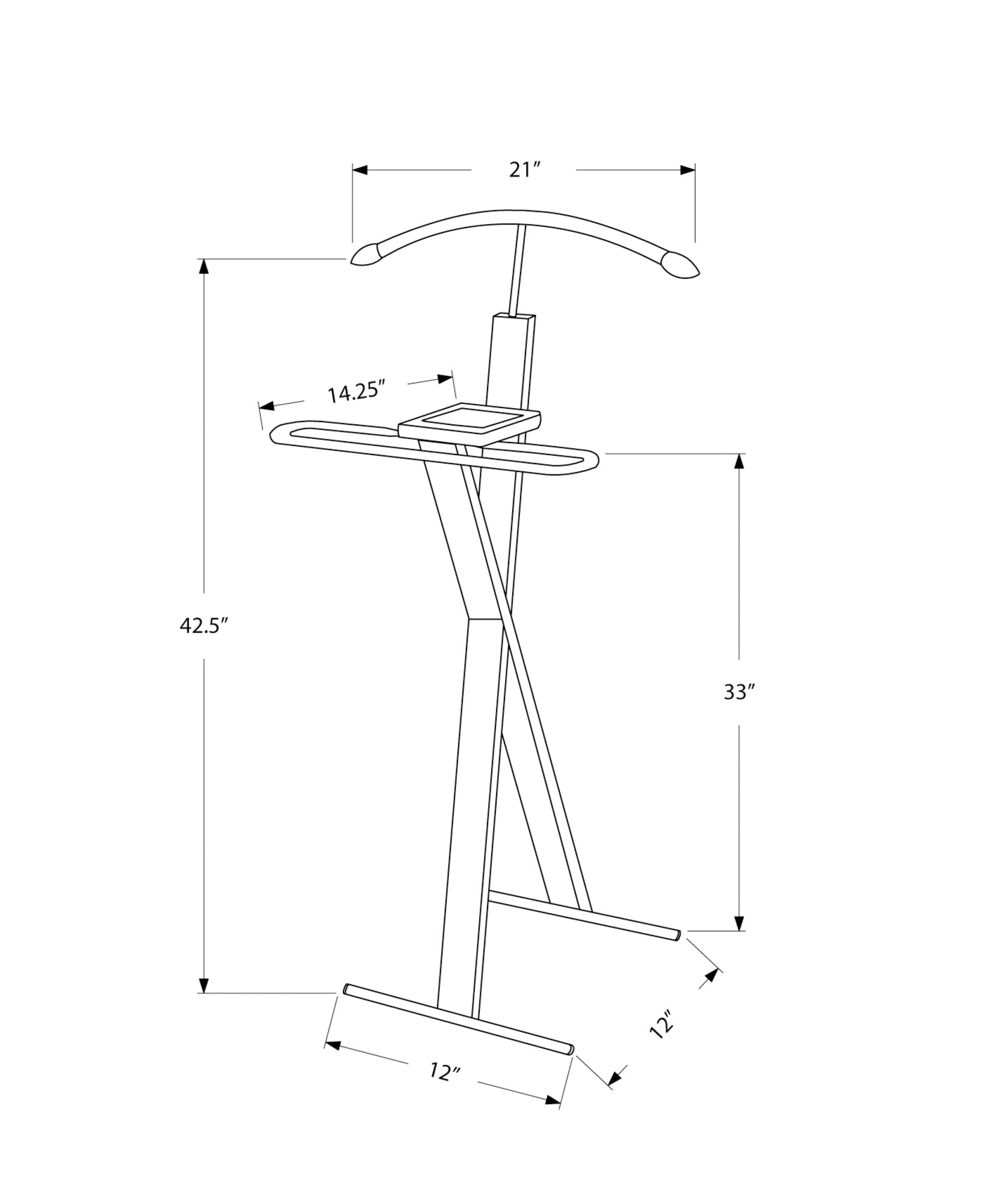 Bedroom Accent - Valet - Espresso / Chrome Metal