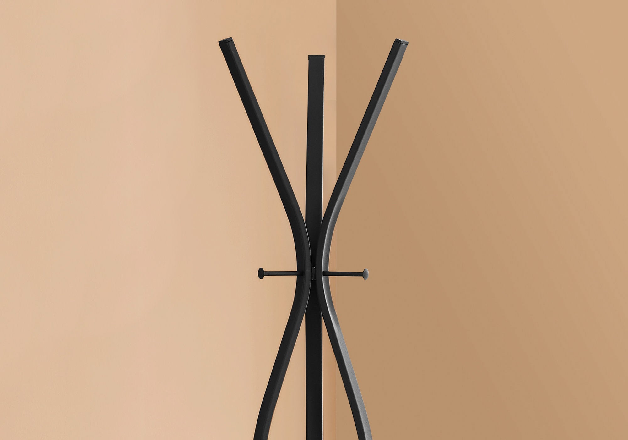 Coat Rack - 72H / Black Metal Contemporary Style