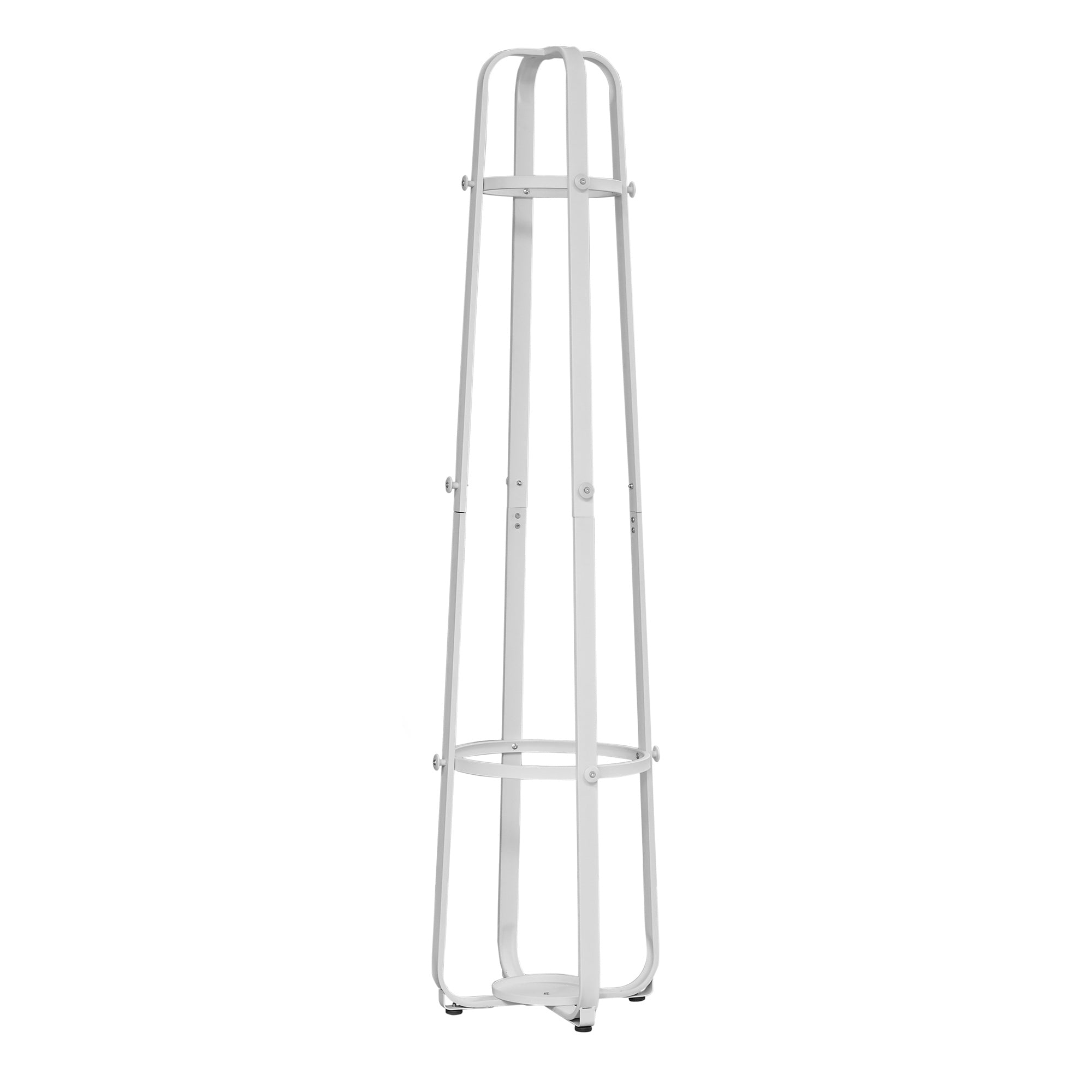 Coat Rack - 72H / White Metal With An Umbrella Holder