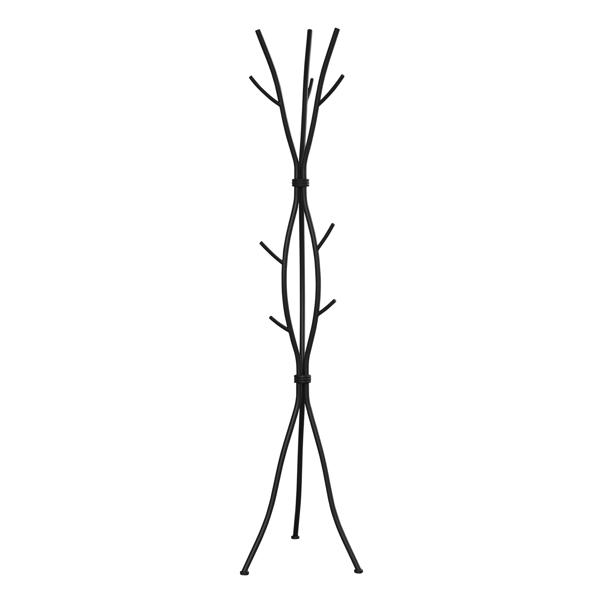 Coat Rack - 74H / Hammered Black Metal