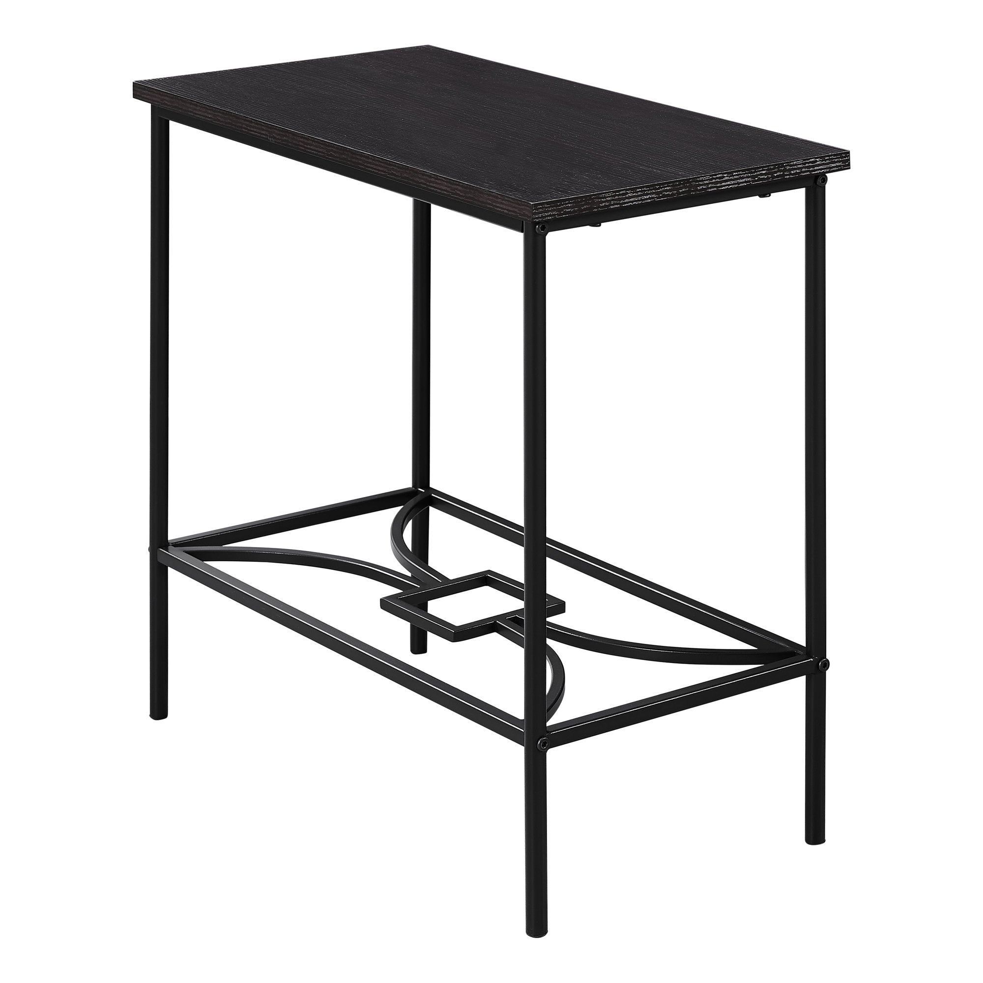 Accent Table - 22H / Espresso / Black Metal