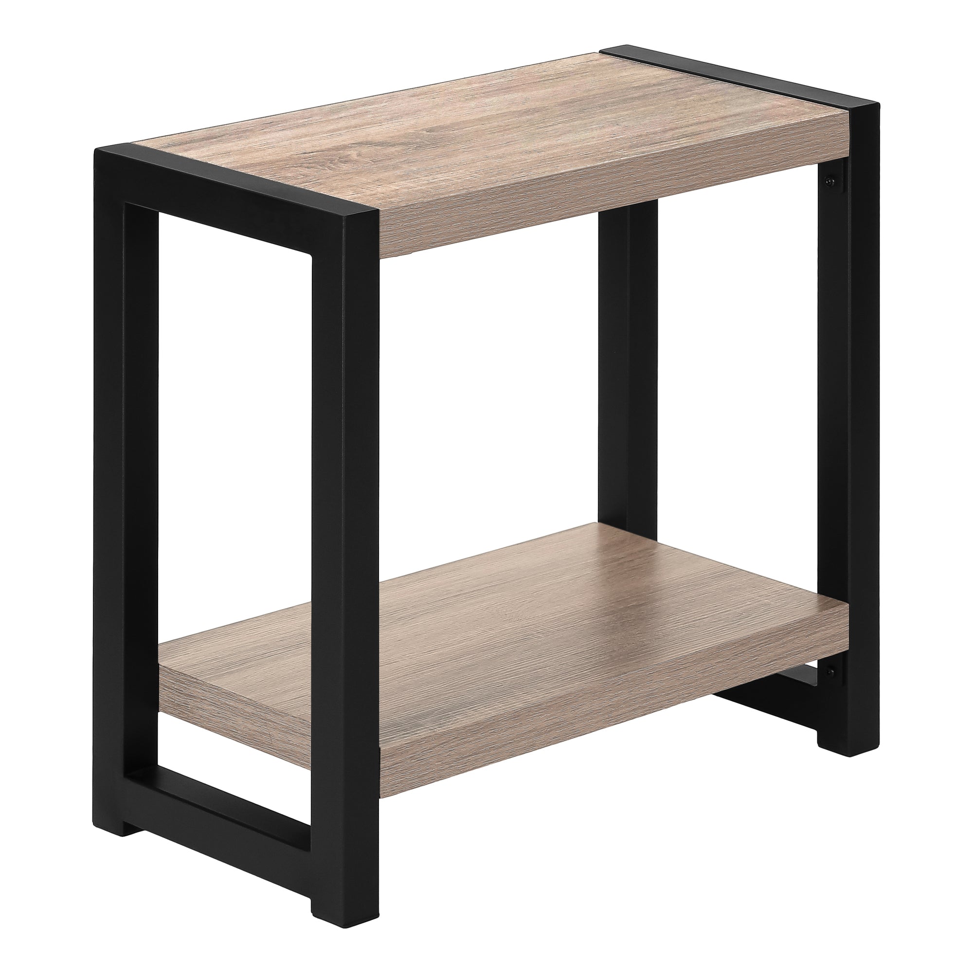 Accent Table - 22H / Dark Taupe / Black Metal