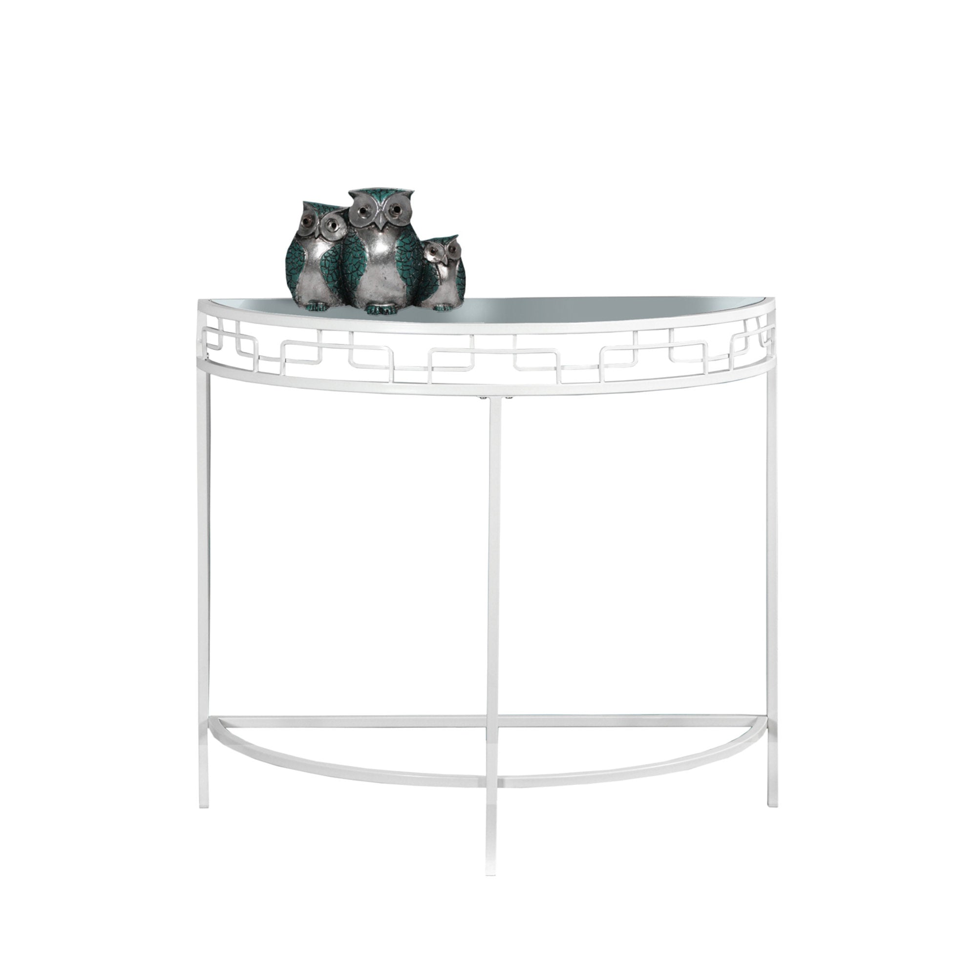 Accent Table - 36L / White Metal Hall Console