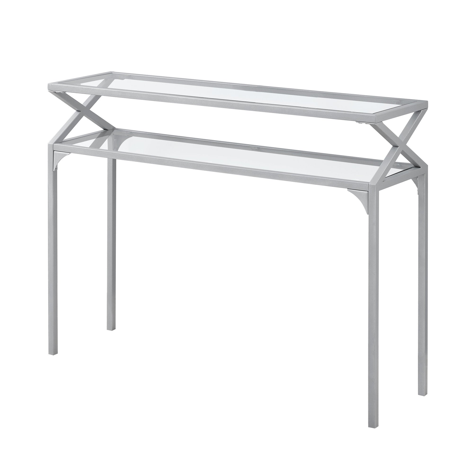 Accent Table - 42L / Silver Metal Hall Console