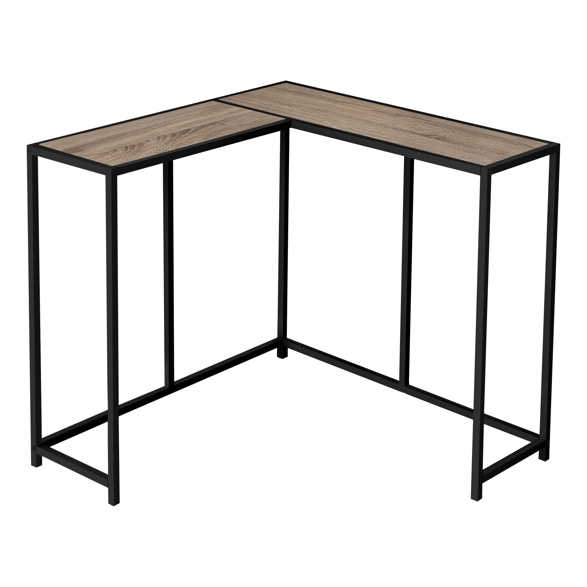 Accent Table - 36L / Dark Taupe / Black Corner Console