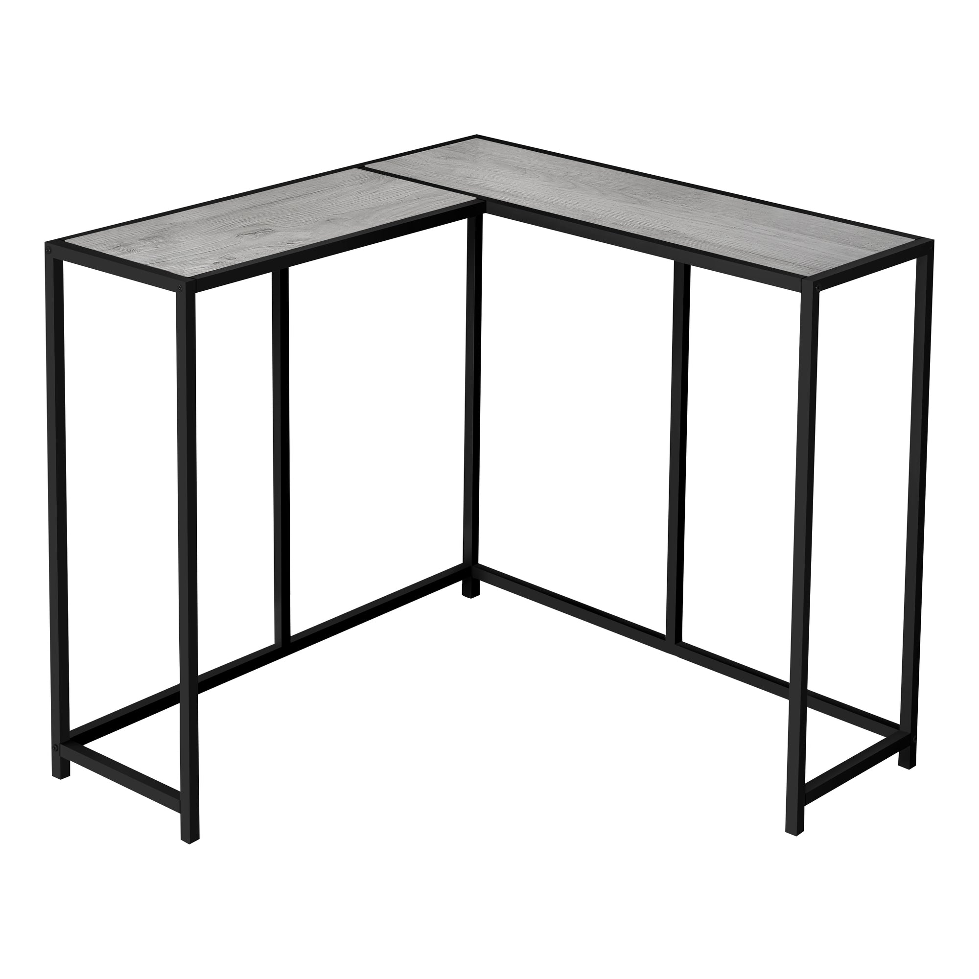 Accent Table - 36L / Grey / Black Corner Console