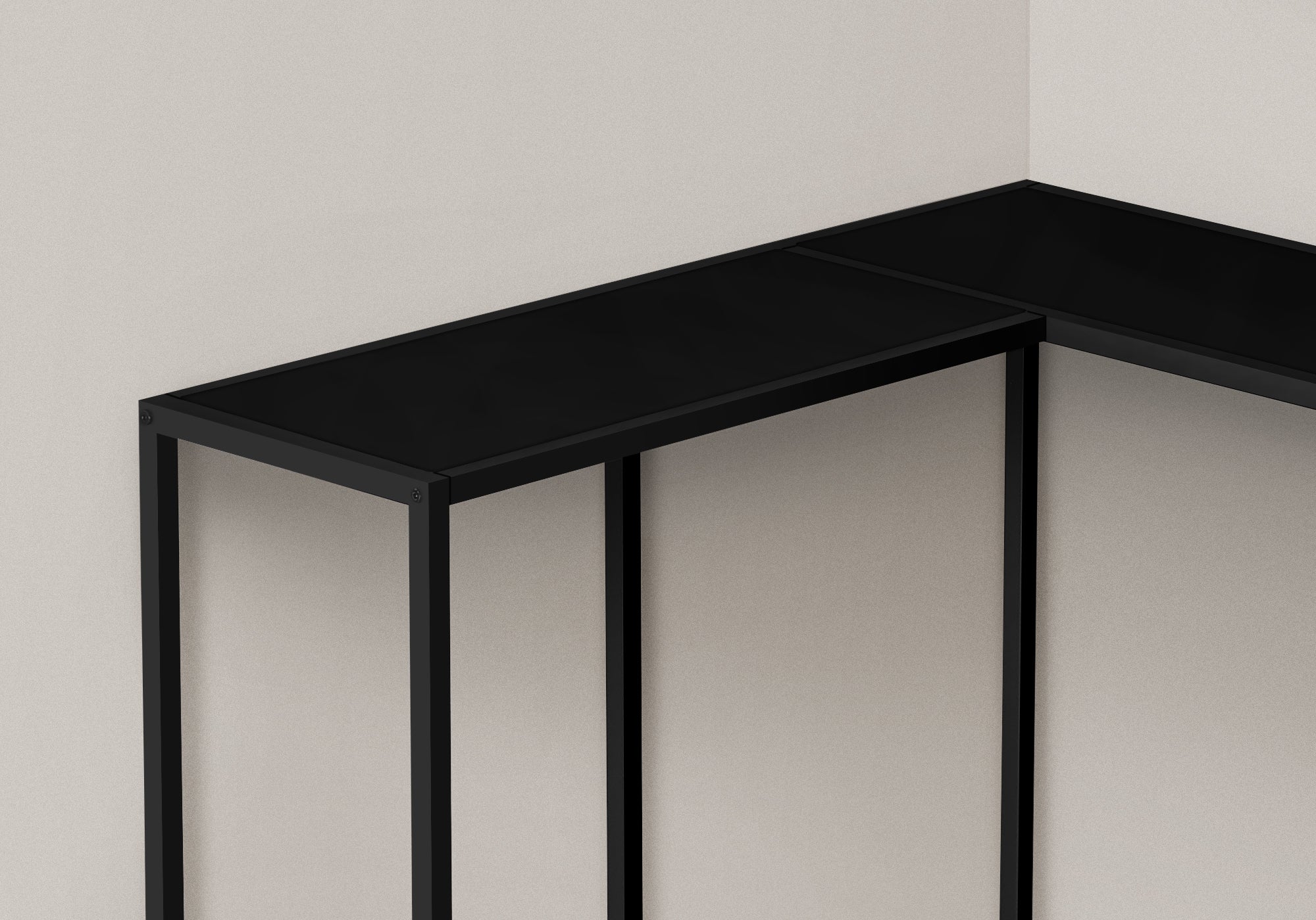 Accent Table - 36L / Black / Black Corner Console