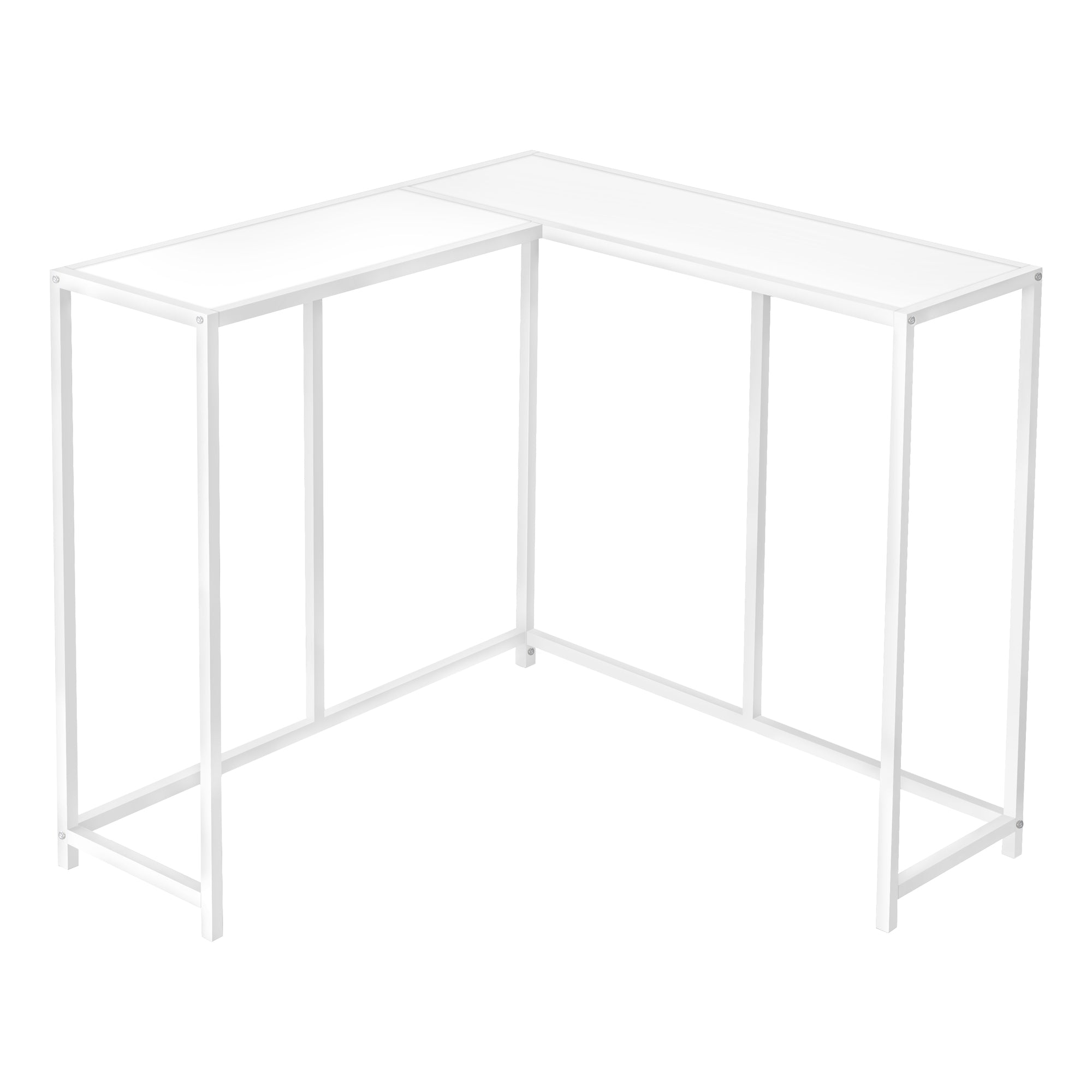 Accent Table - 36L / White / White Corner Console