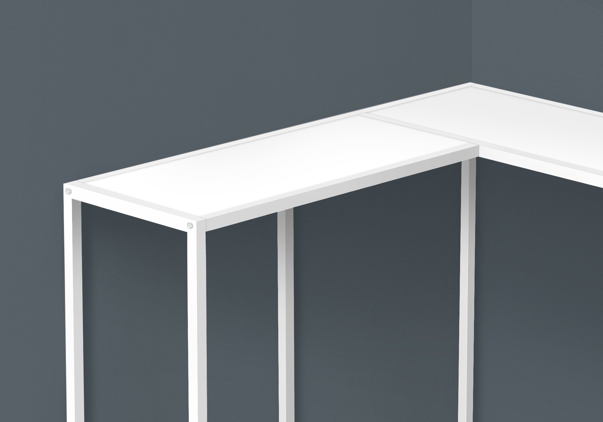 Accent Table - 36L / White / White Corner Console