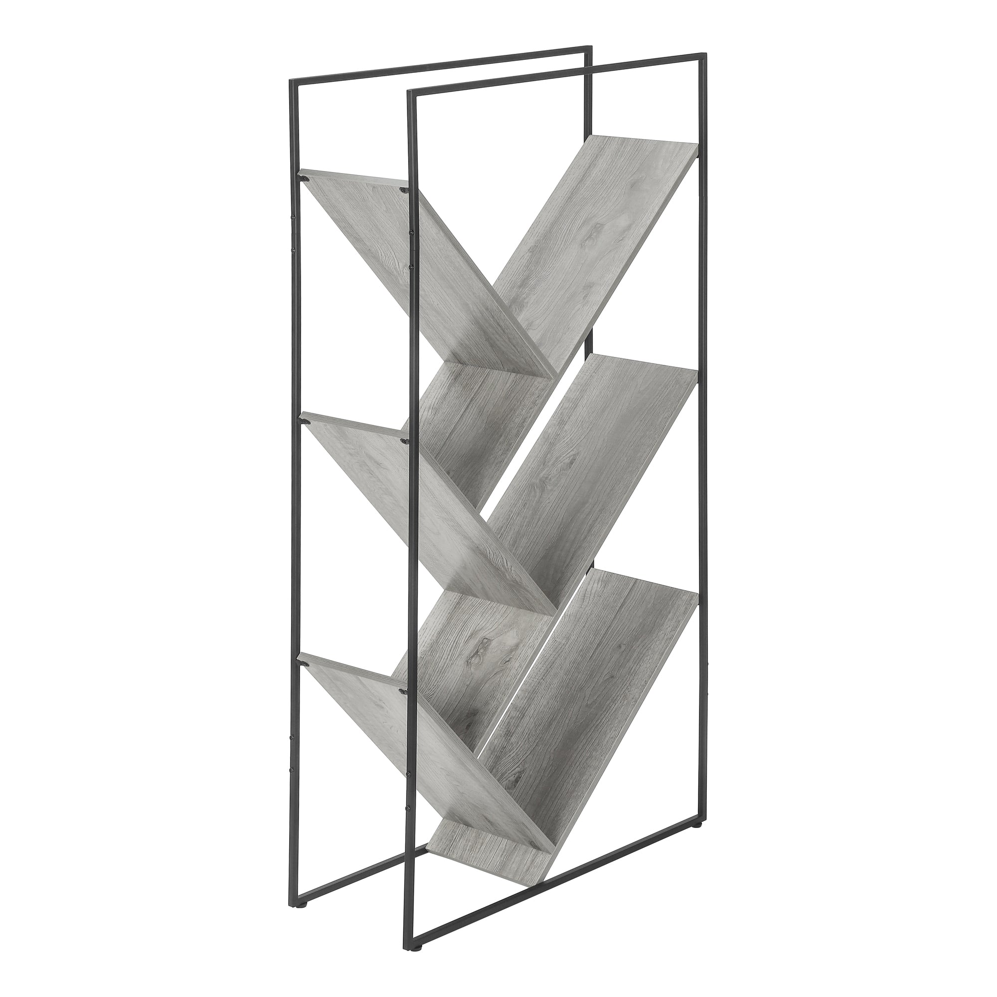 Bookcase - 60H / Grey / Black Metal
