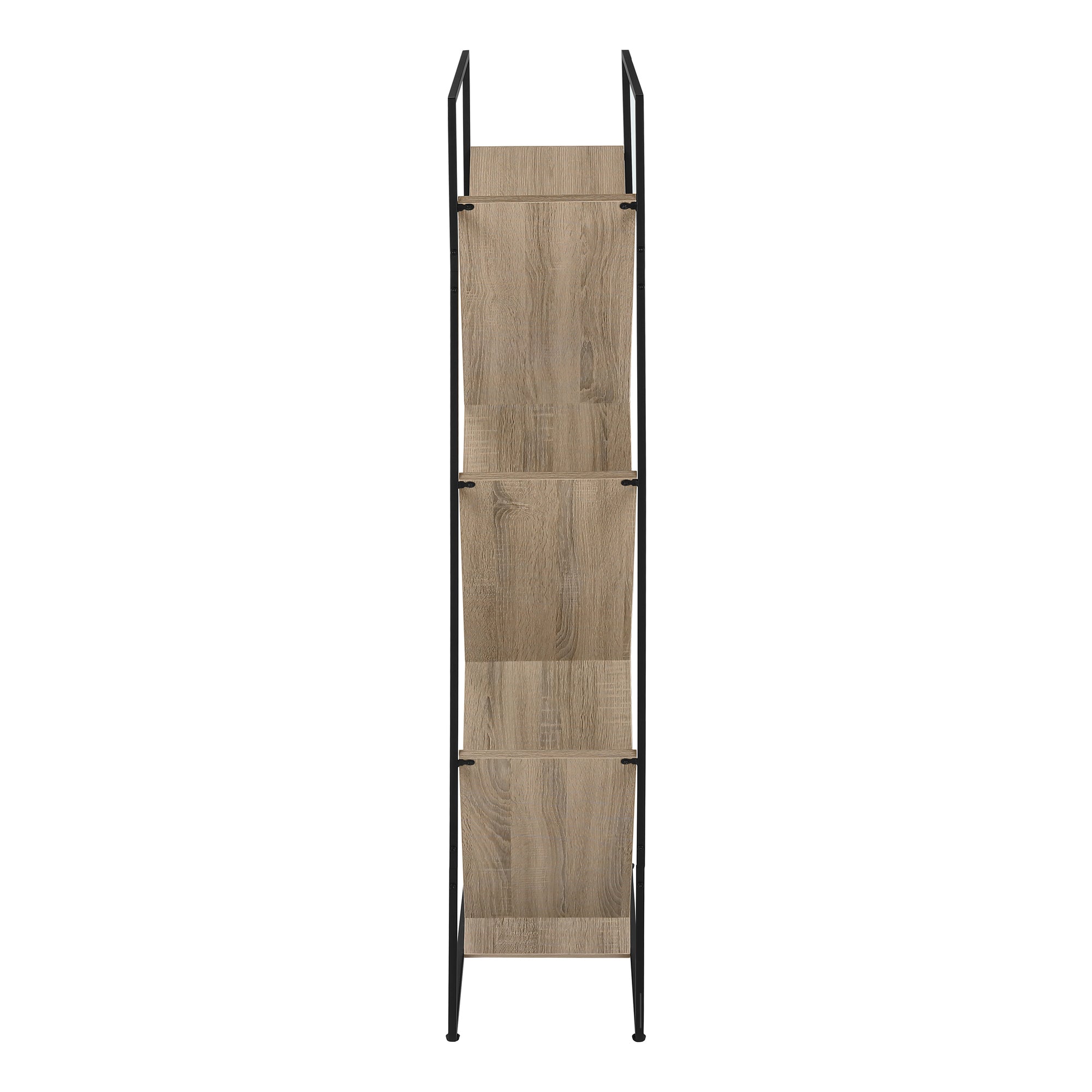 Bookcase - 60H / Dark Taupe / Black Metal