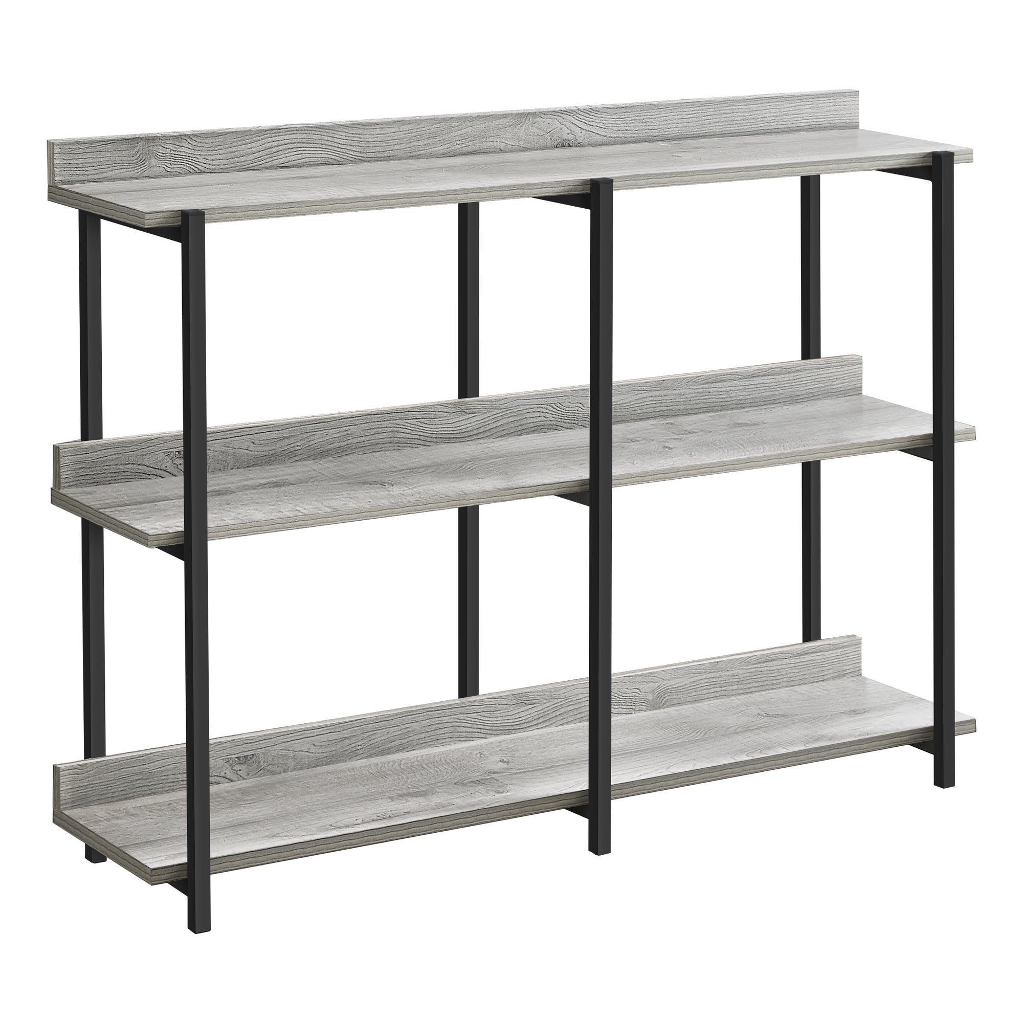 Accent Table - 48L / Grey / Black Metal Hall Console