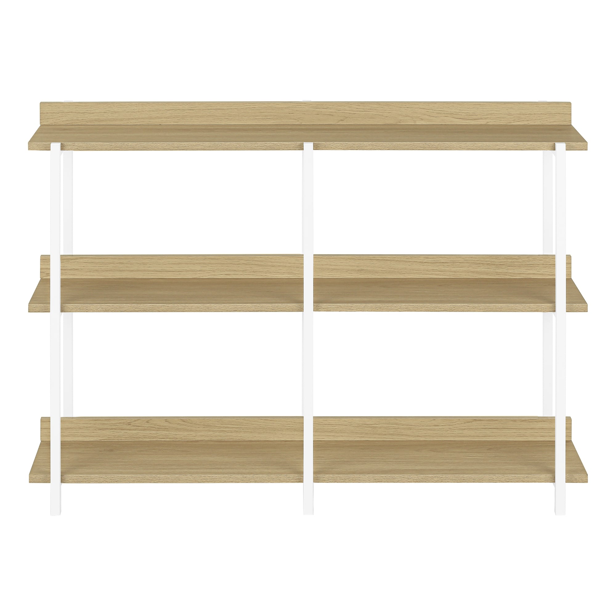 Accent Table - 48L / Natural / White Metal Hall Console
