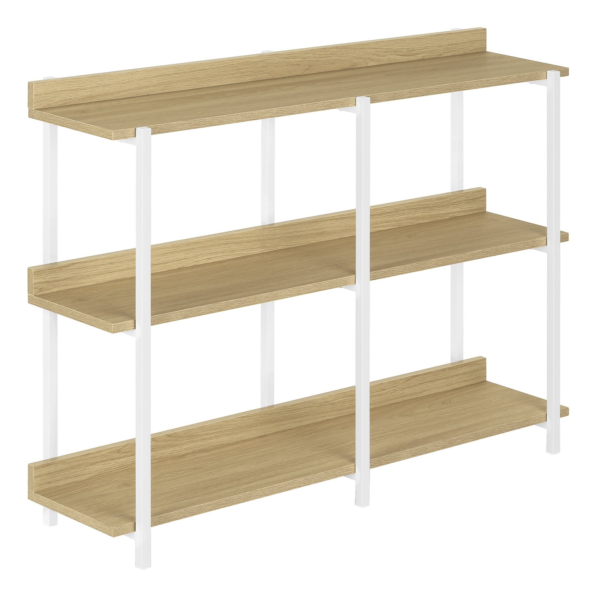Accent Table - 48L / Natural / White Metal Hall Console