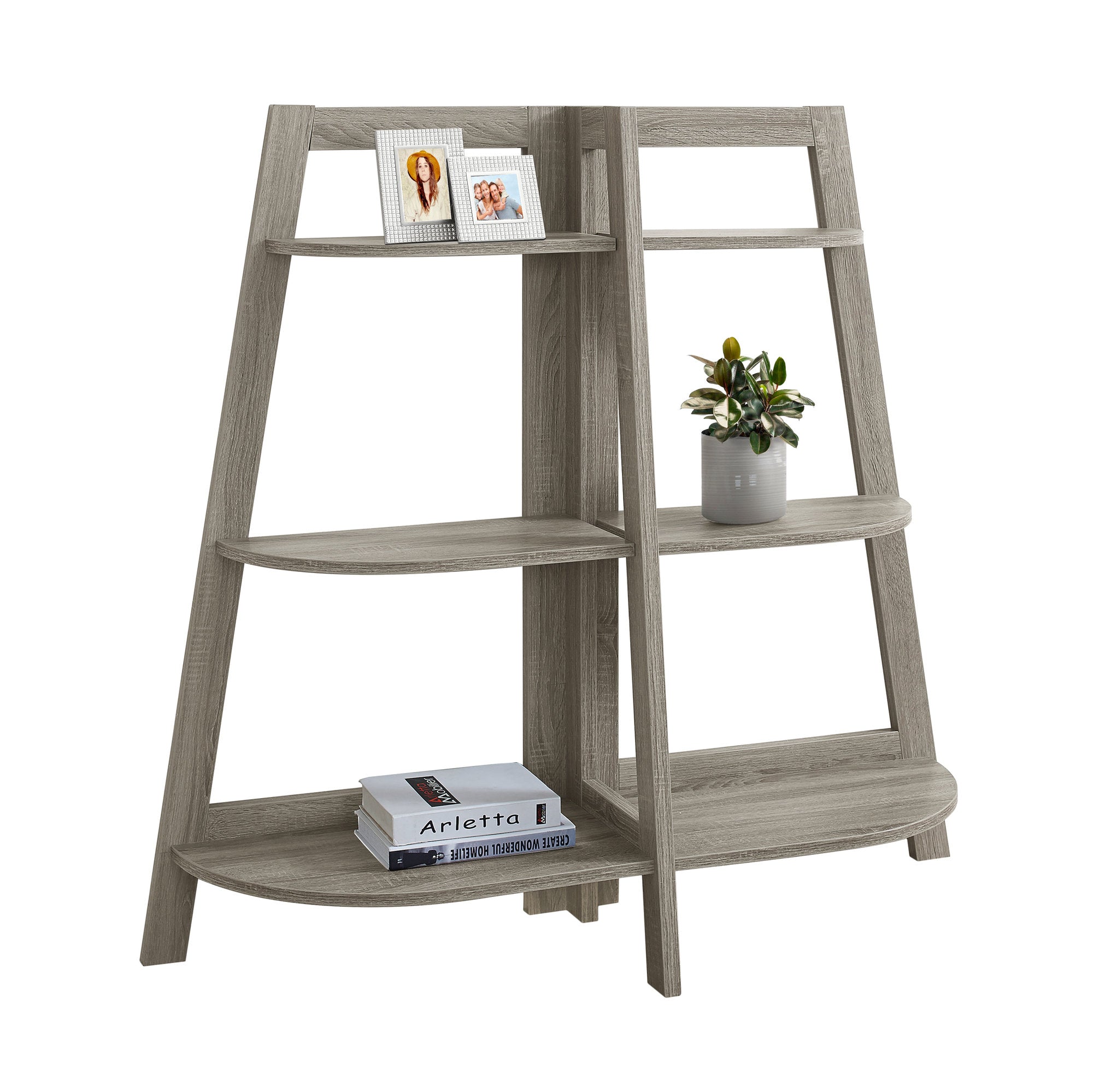 Bookcase - 48H / Dark Taupe Accent Etagere