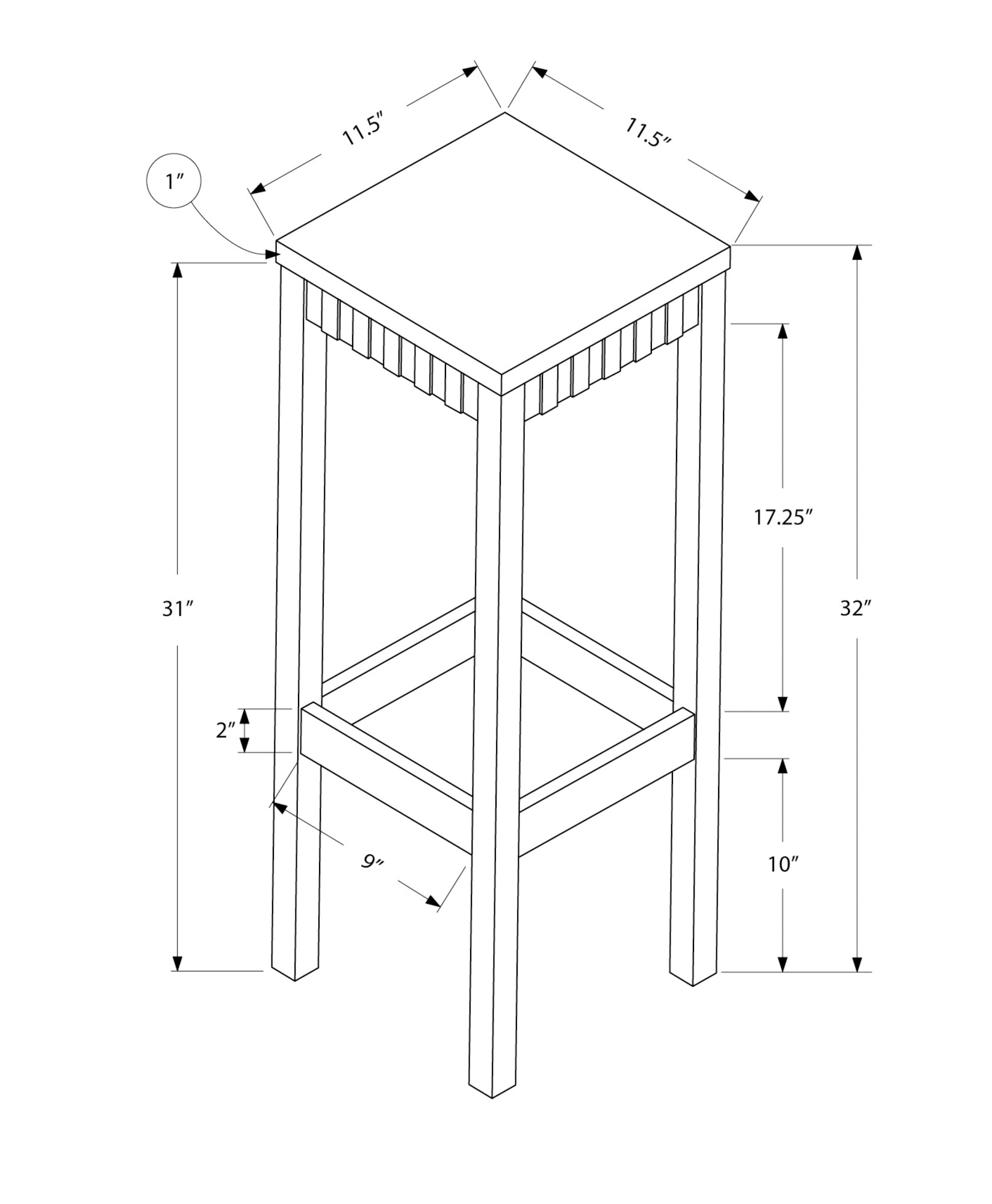 Accent Table - 32H / Espresso