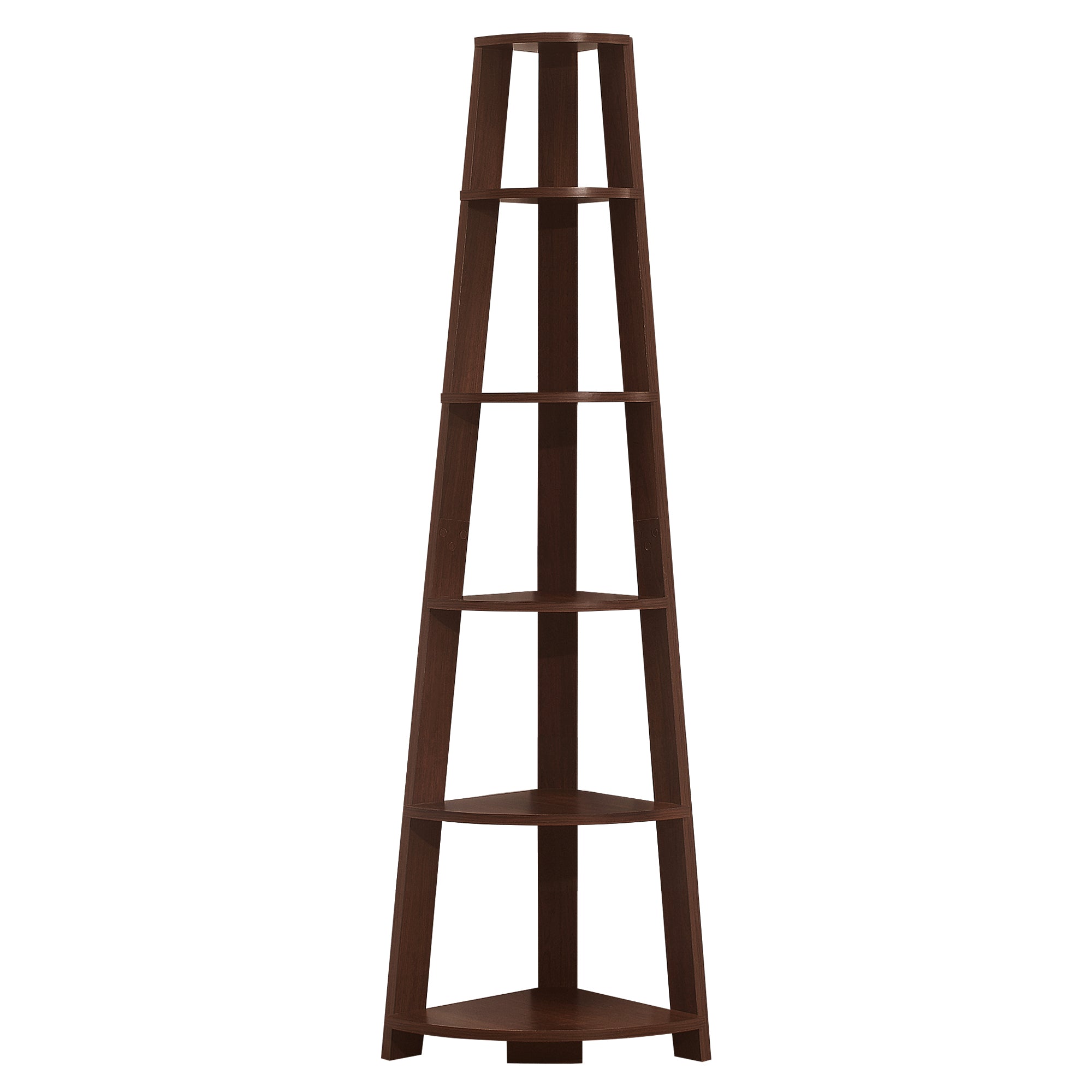 Bookcase - 72H / Cherry Corner Accent Etagere