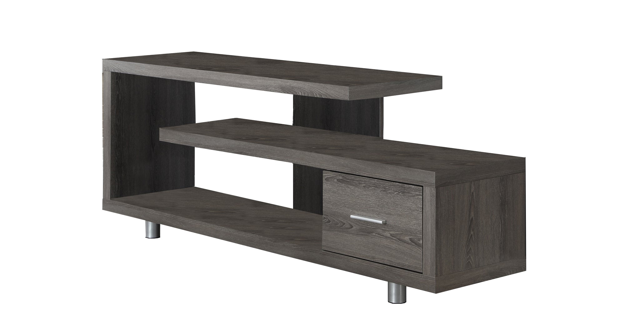 Tv Stand - 60L / Dark Taupe With 1 Drawer