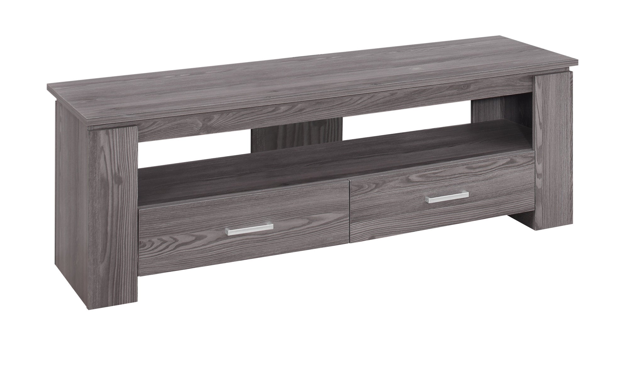 Tv Stand - 48L / Grey With 2 Storage Drawers