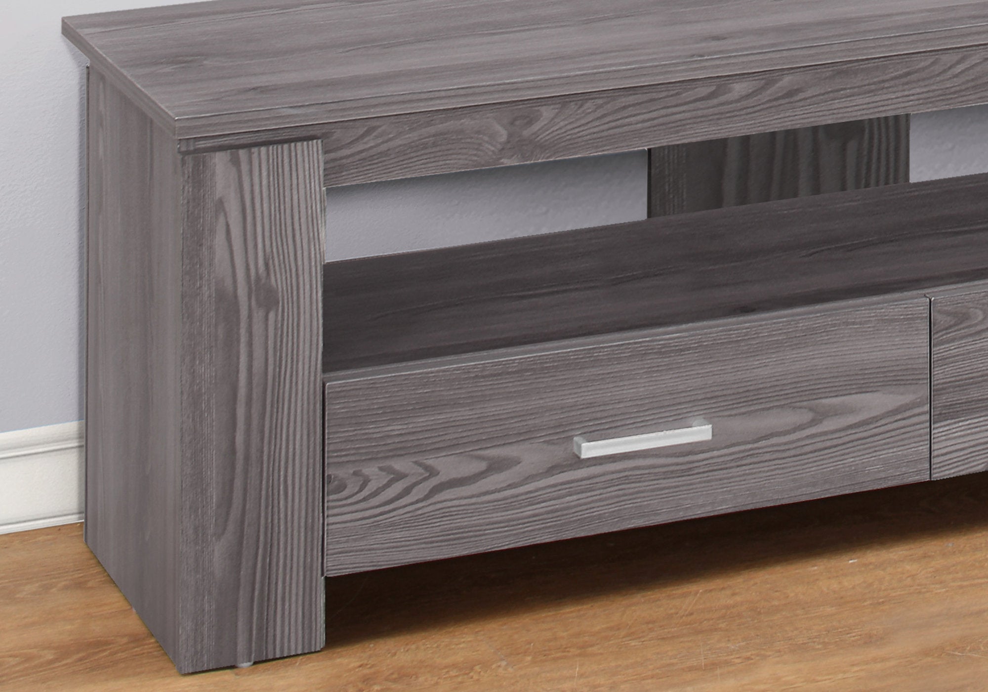 Tv Stand - 48L / Grey With 2 Storage Drawers