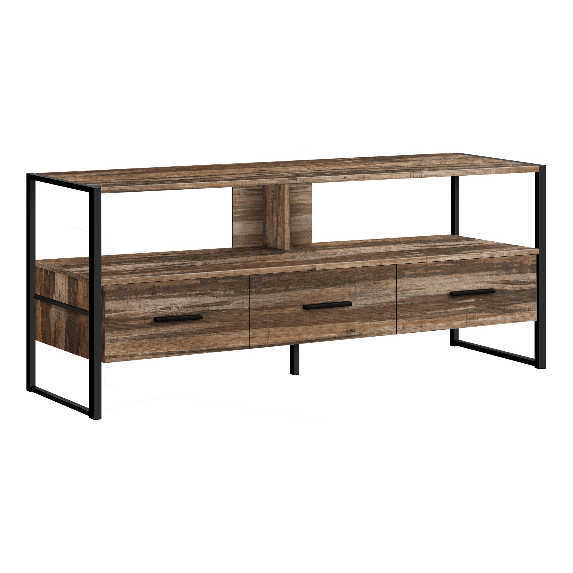 Tv Stand - 48L / Brown Reclaimed / Black Metal