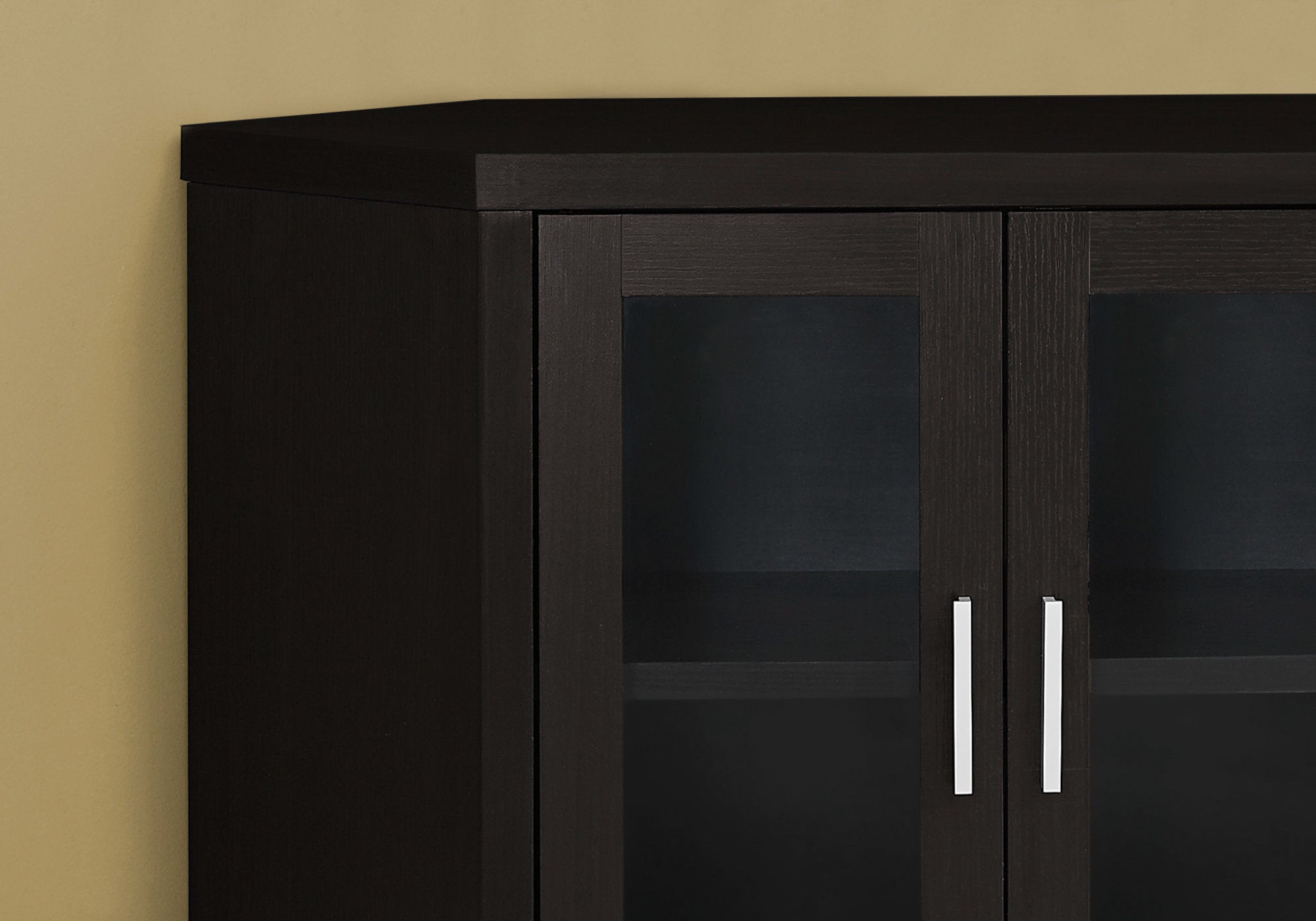 Tv Stand - 42L / Espresso Corner With Glass Doors