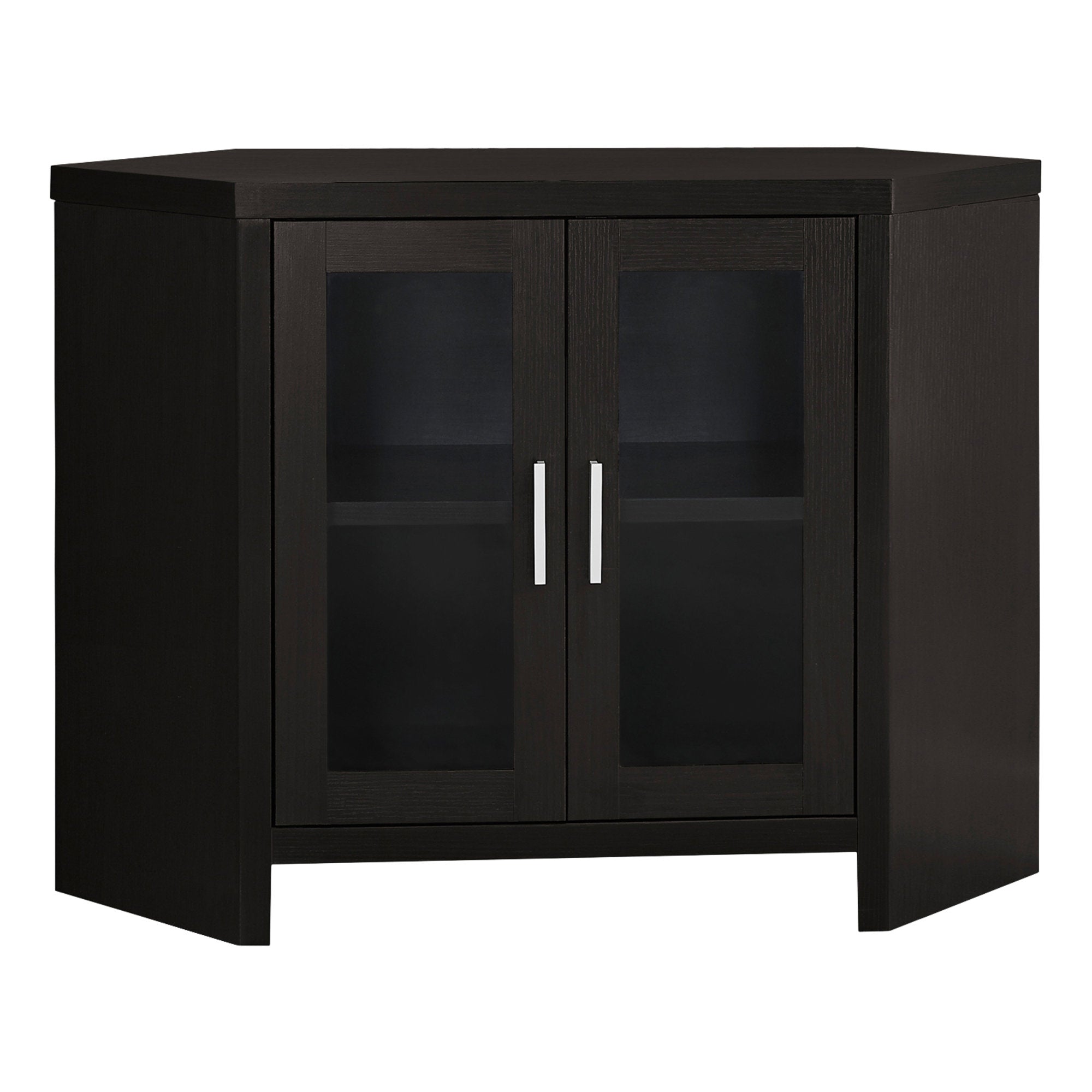 Tv Stand - 42L / Espresso Corner With Glass Doors