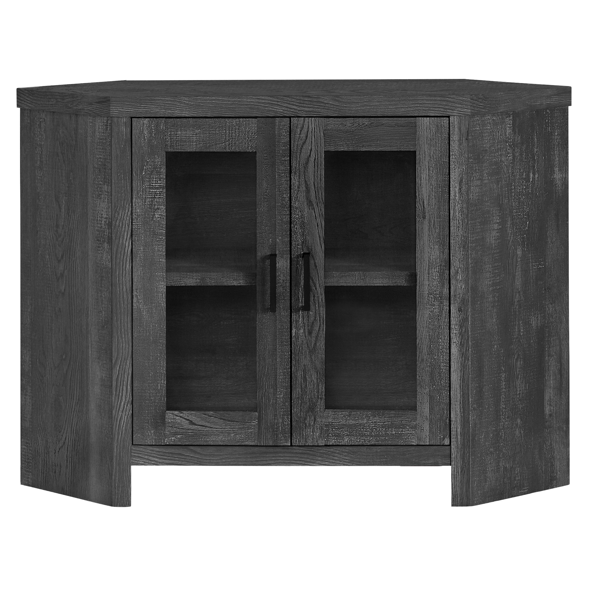 Tv Stand - 42L / Black Reclaimed Wood-Look Corner
