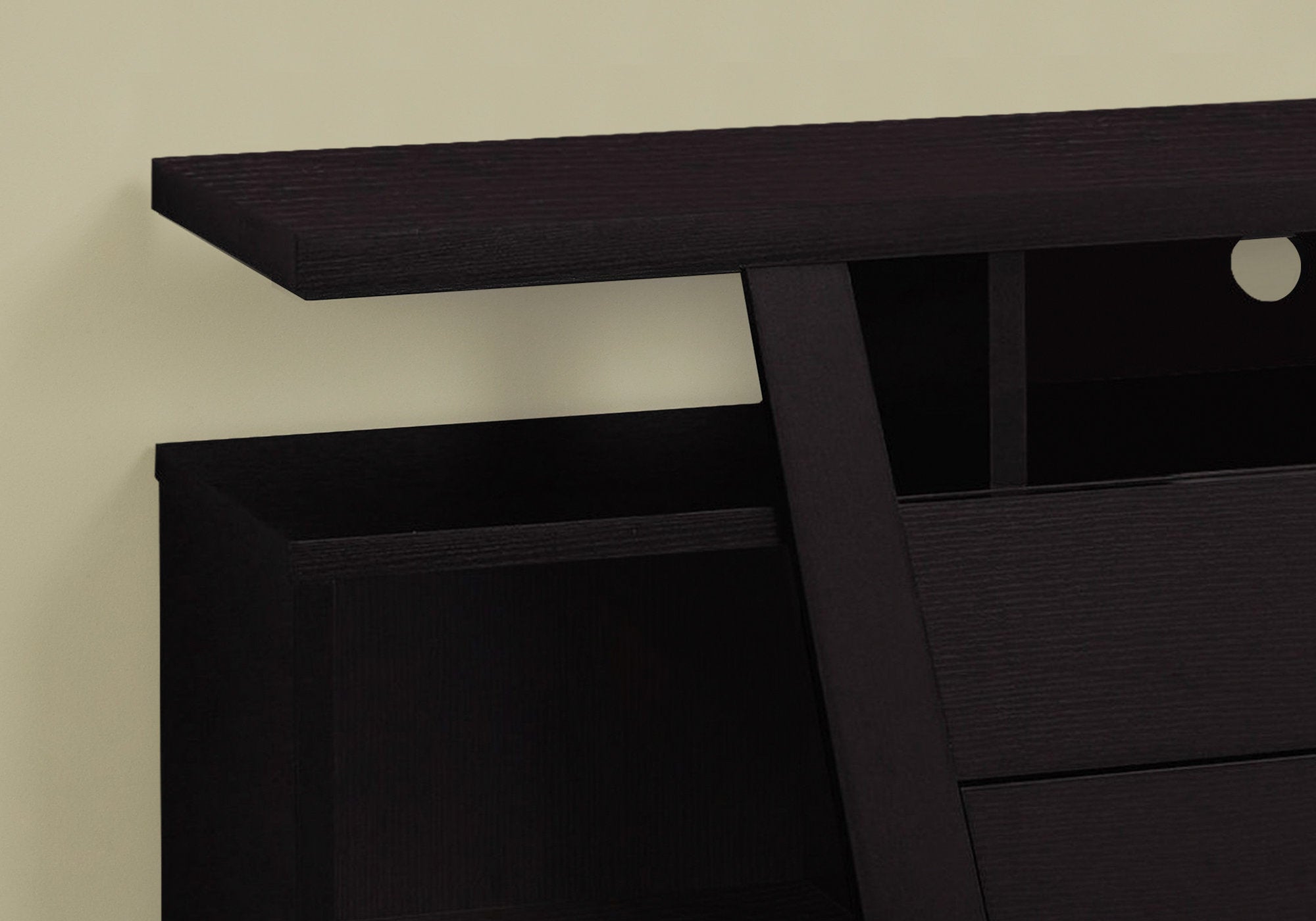 Tv Stand - 60L / Espresso With 2 Storage Drawers