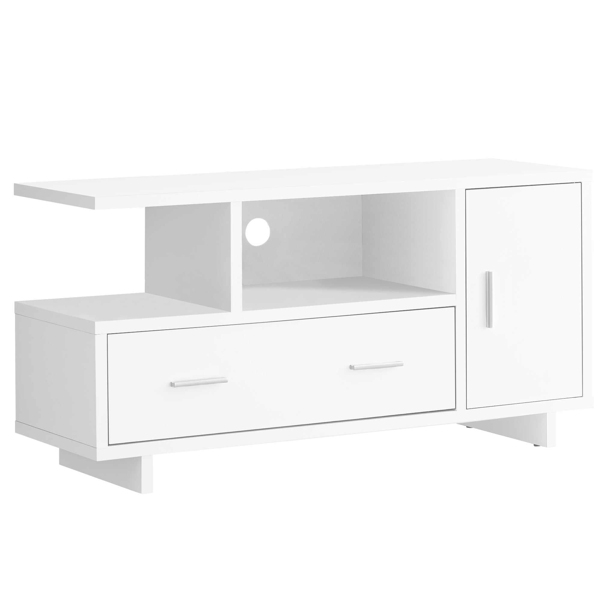 Tv Stand - 48L / White With Storage