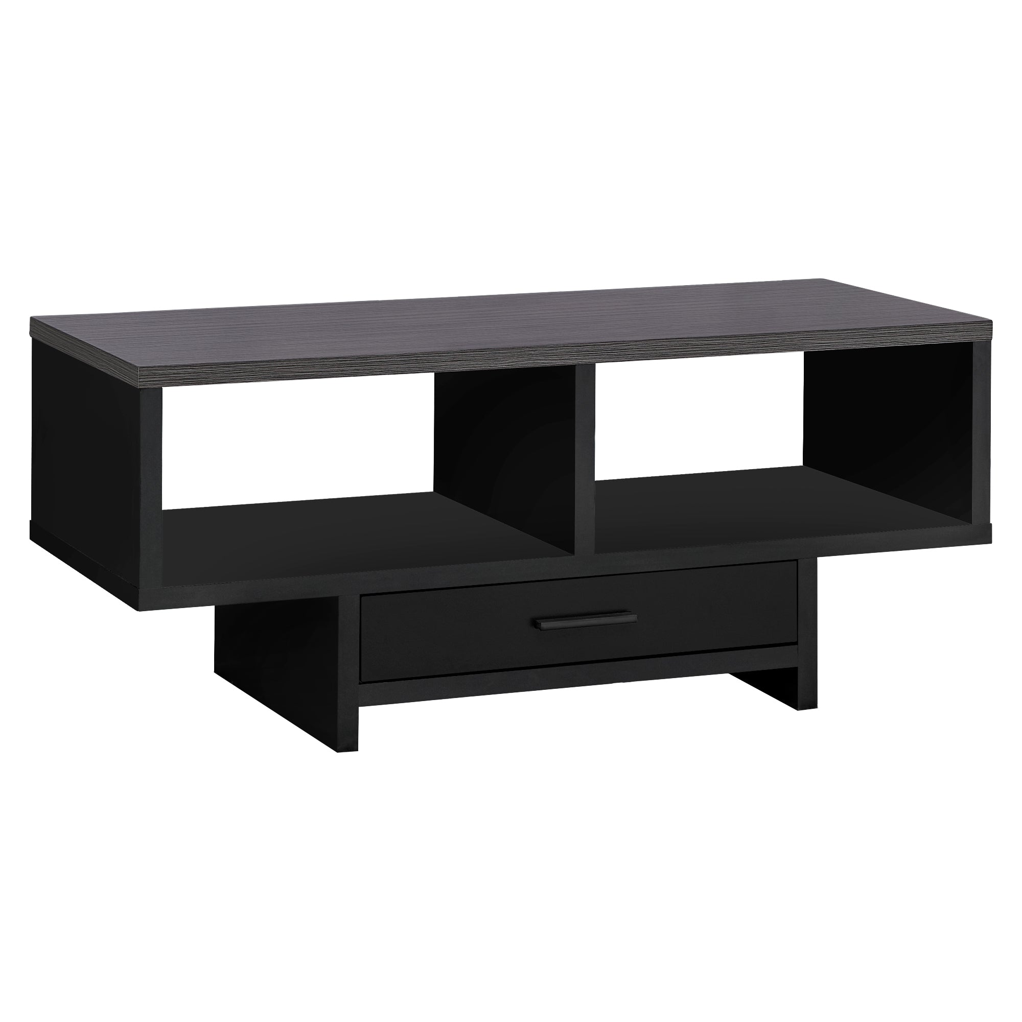 Coffee Table - Black / Grey Top With Storage