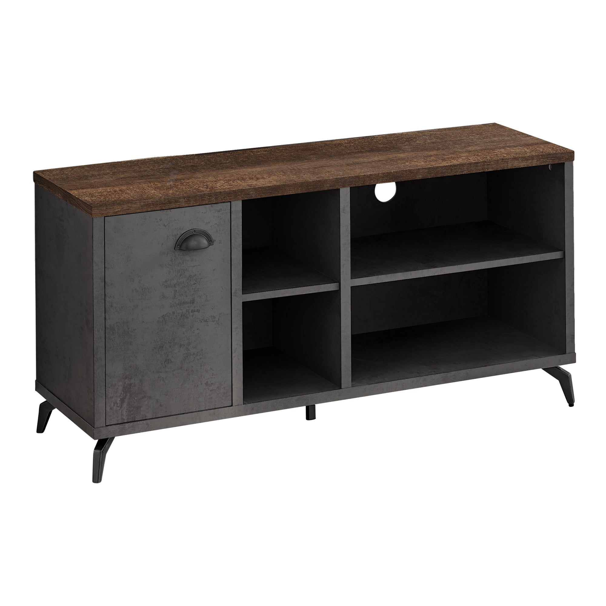 Tv Stand - 48L / Grey Concrete / Medium Brown Reclaimed