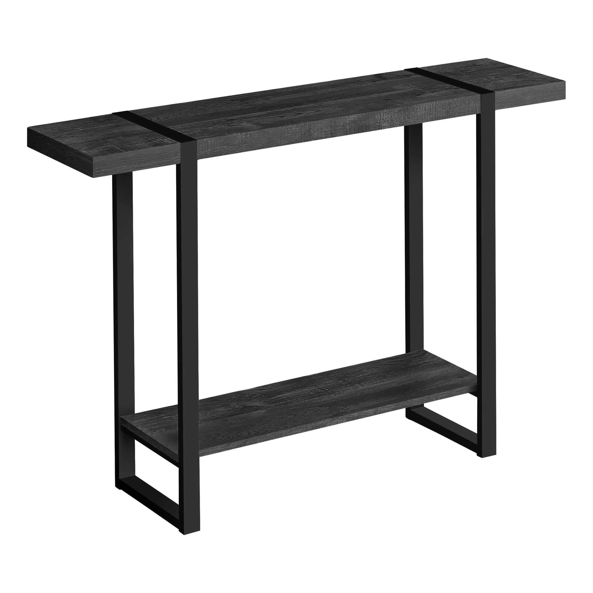 Accent Table - 48L / Black Reclaimed Wood-Look / Black