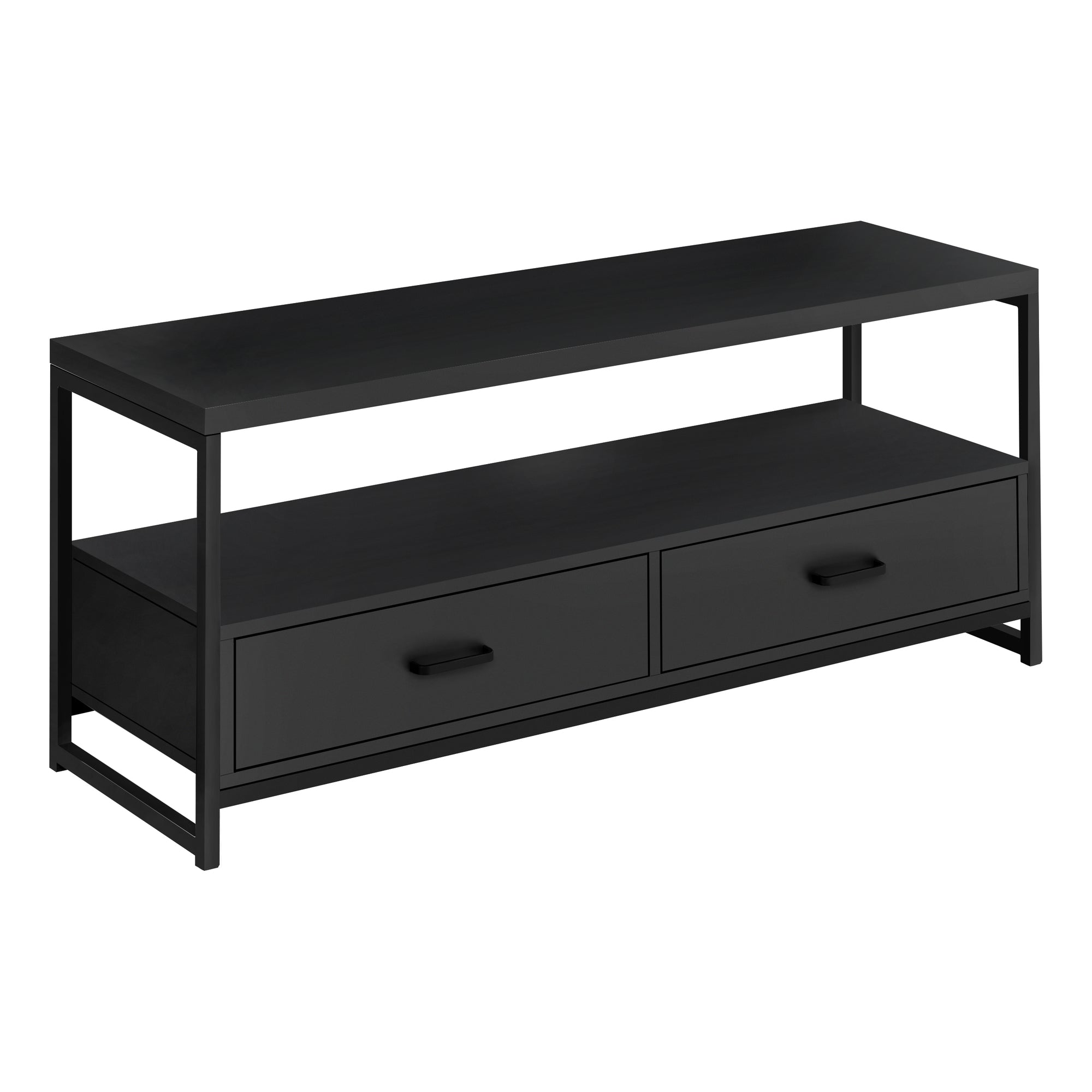 Tv Stand - 48L / Black / Black Metal