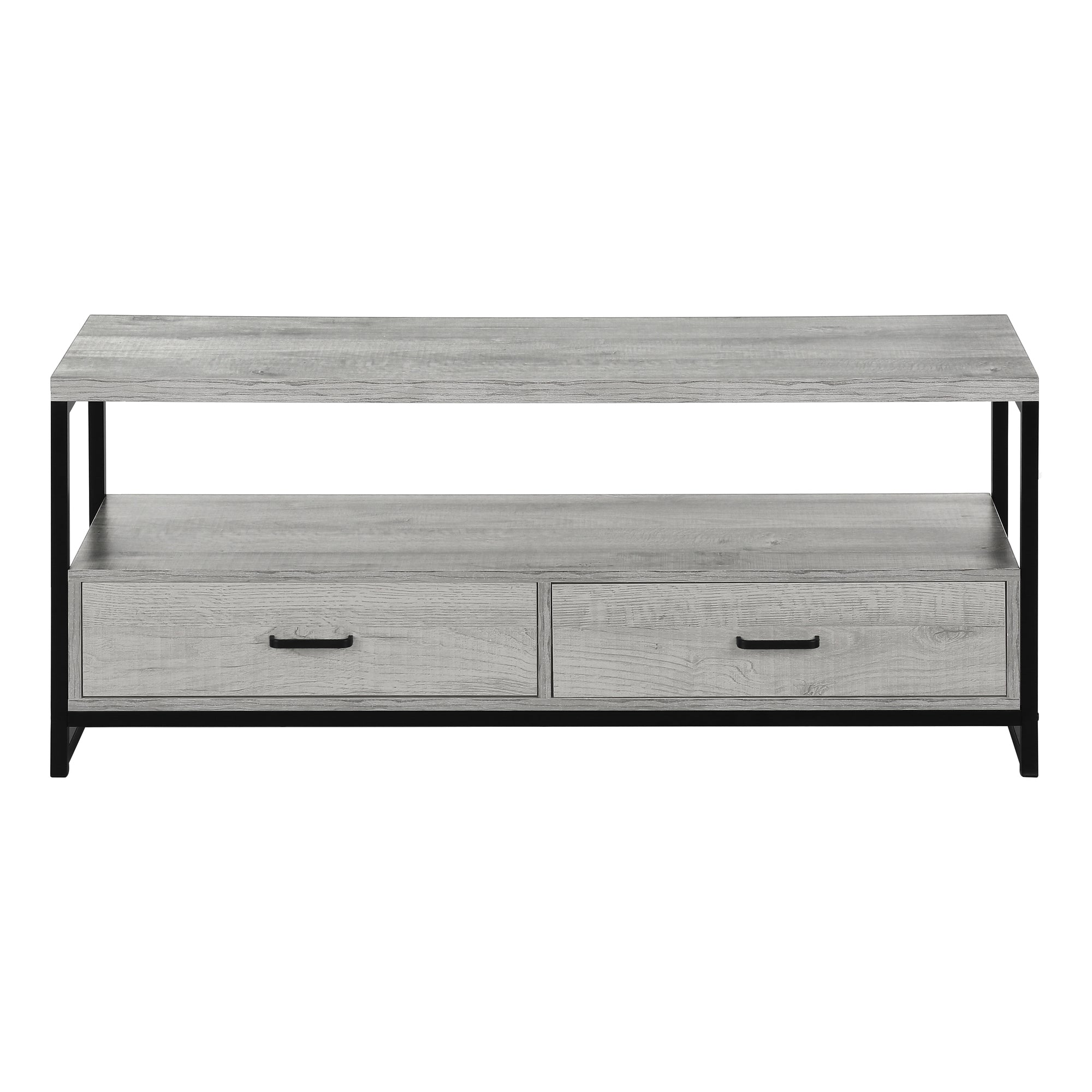 Tv Stand - 48L / Grey / Black Metal