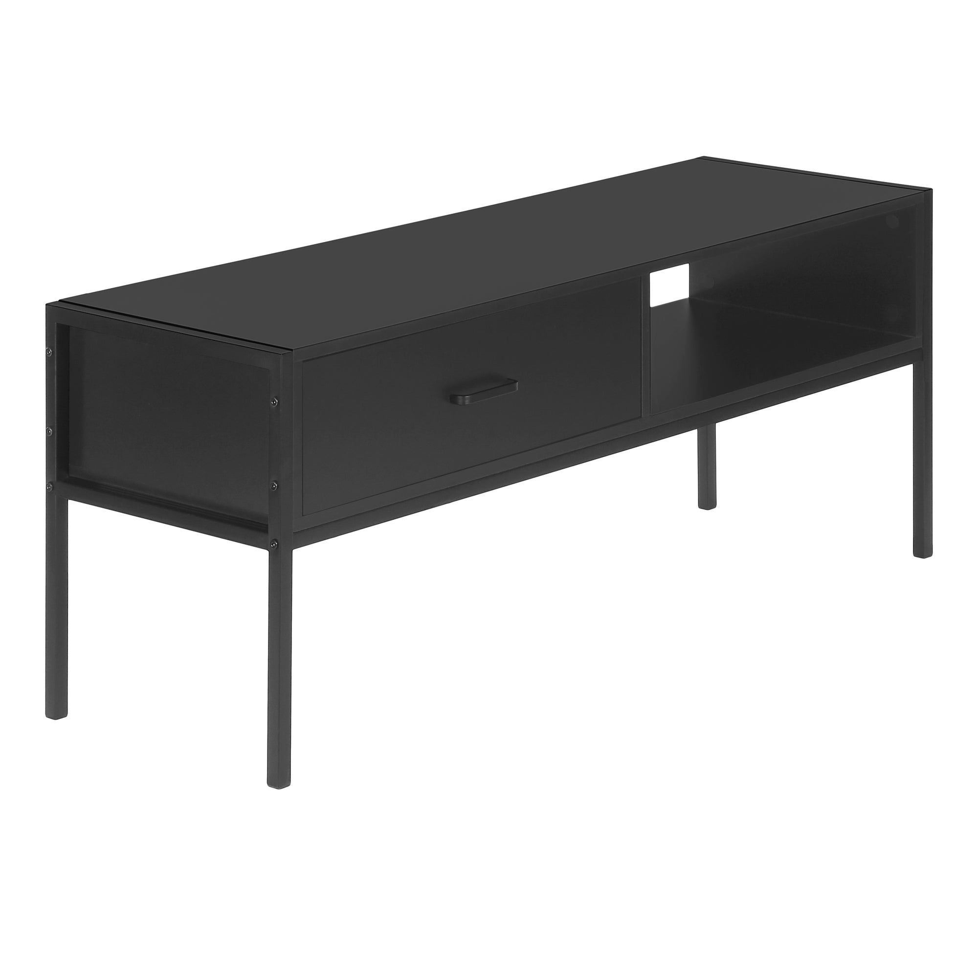 Tv Stand - 48L / Black / Black Metal