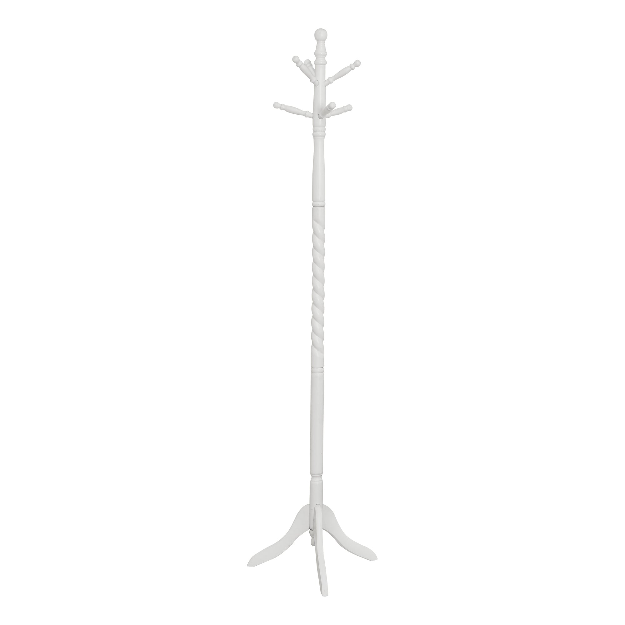 Coat Rack - 72H / Antique White Wood Traditional Style