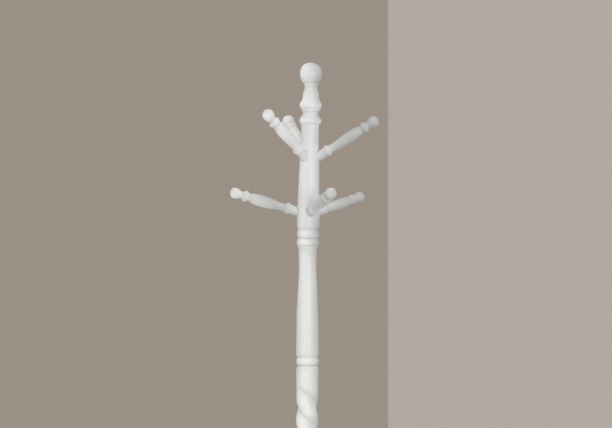 Coat Rack - 72H / Antique White Wood Traditional Style