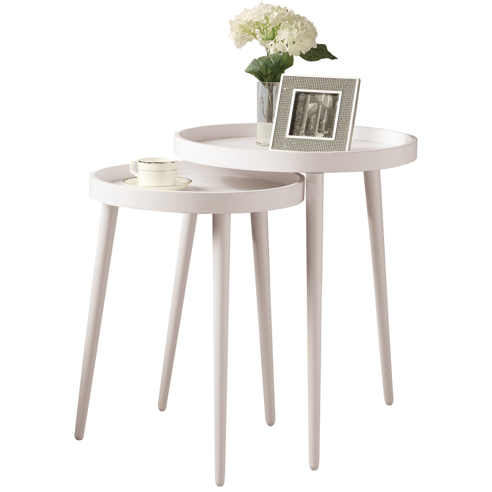 Nesting Table - 2Pcs Set / White