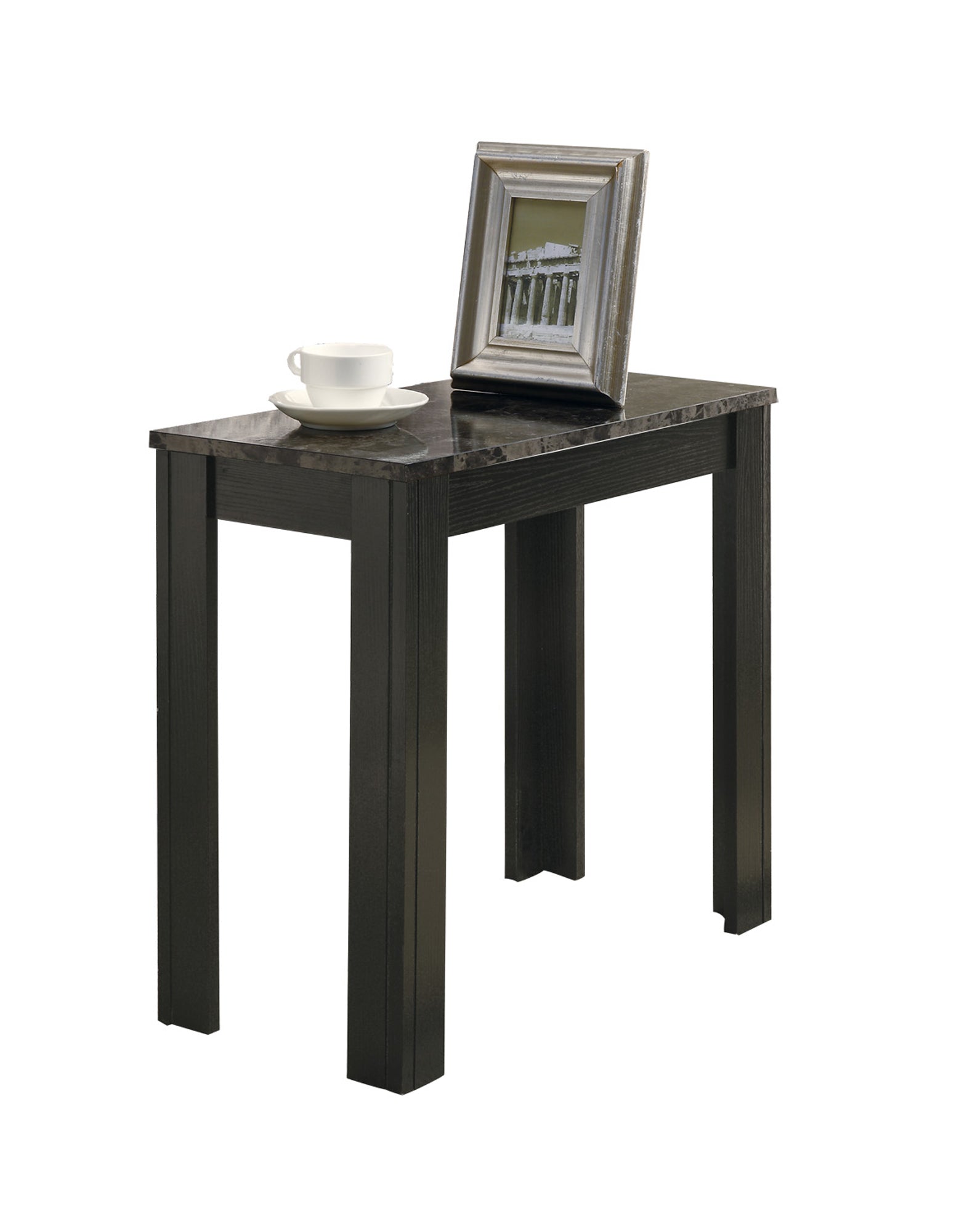 Accent Table - Black / Grey Marble