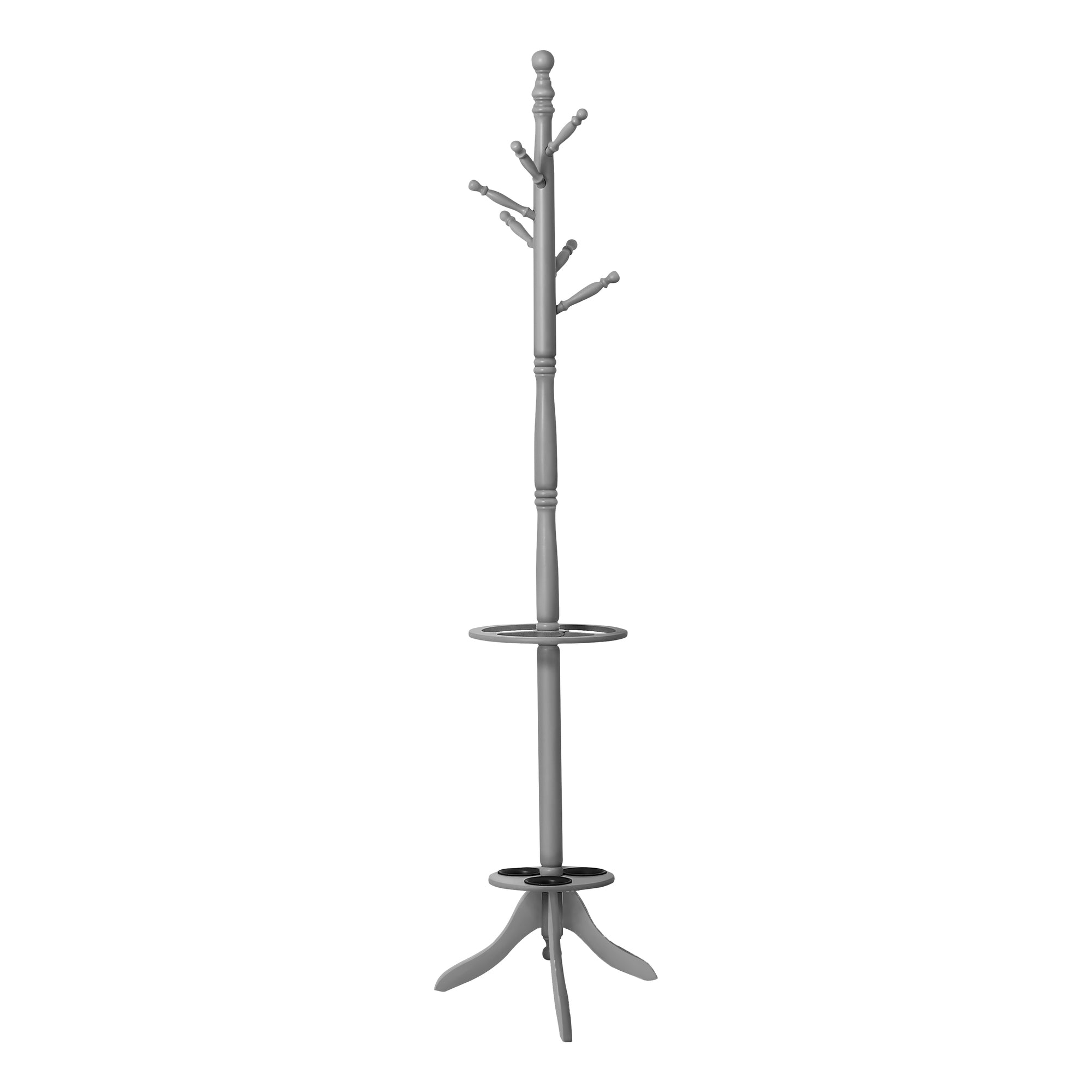 Coat Rack - 71H / Grey With An Umbrella Holder