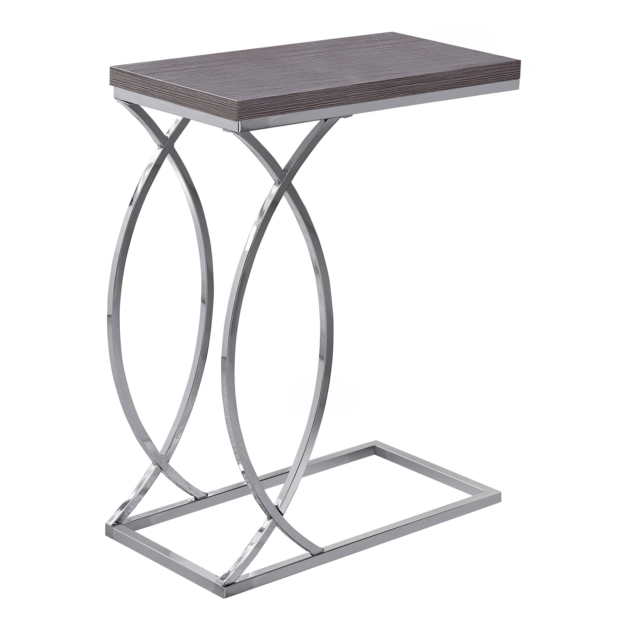 Accent Table - Grey With Chrome Metal