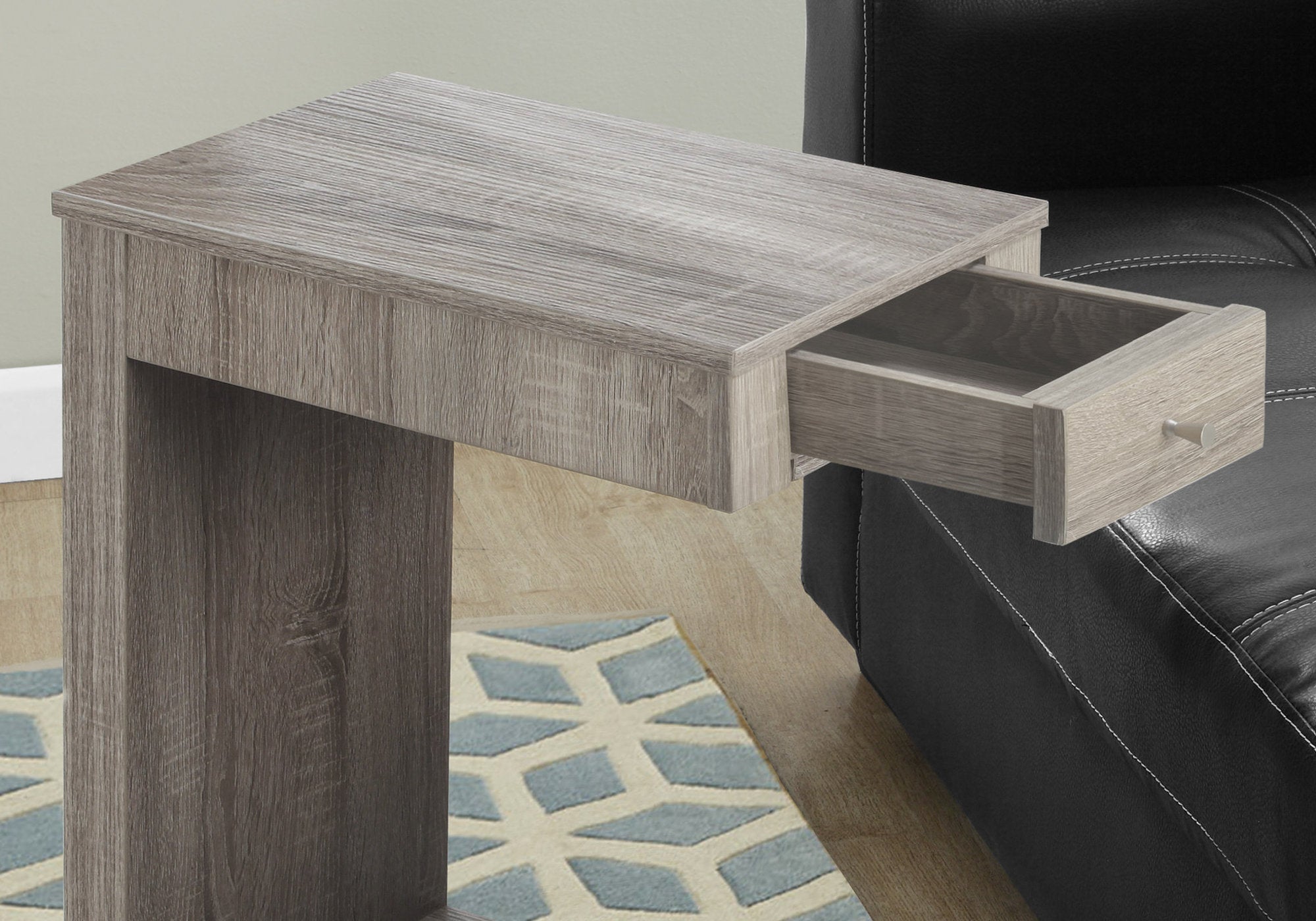 Accent Table - Dark Taupe With A Drawer