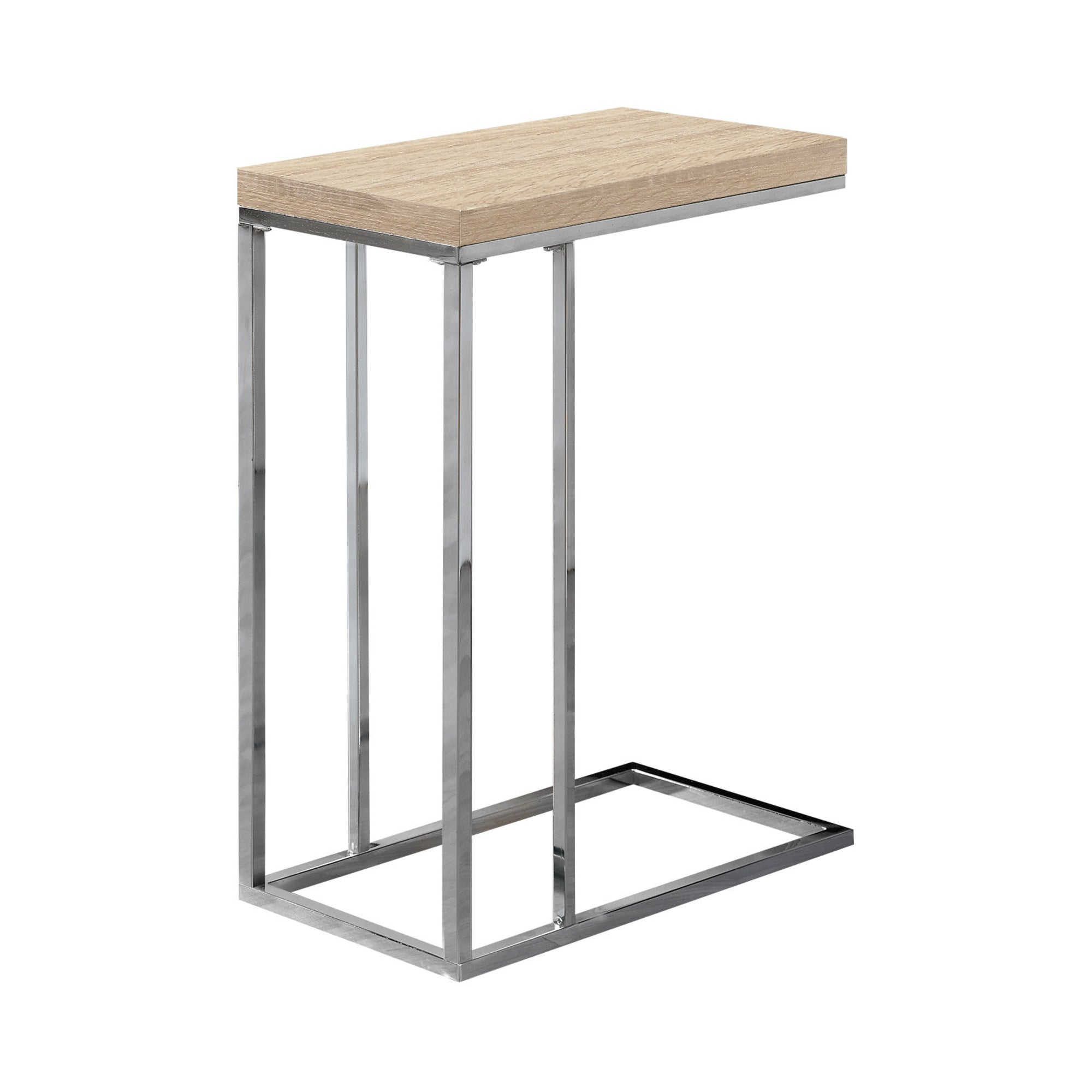 Accent Table - Natural With Chrome Metal
