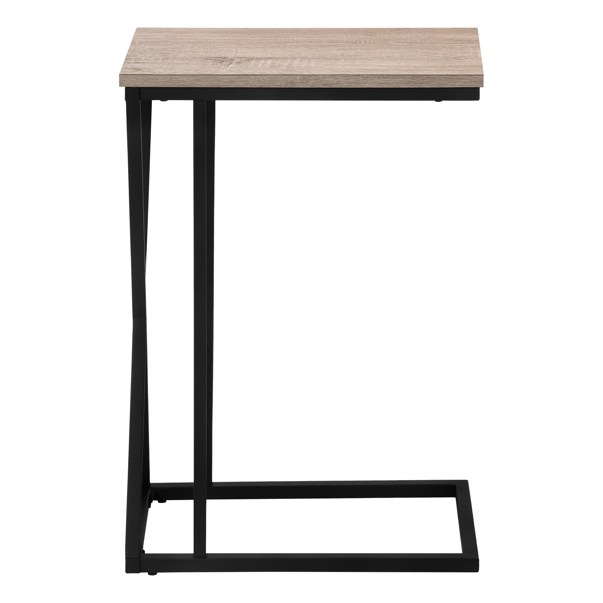 Accent Table - 25H / Dark Taupe / Black Metal