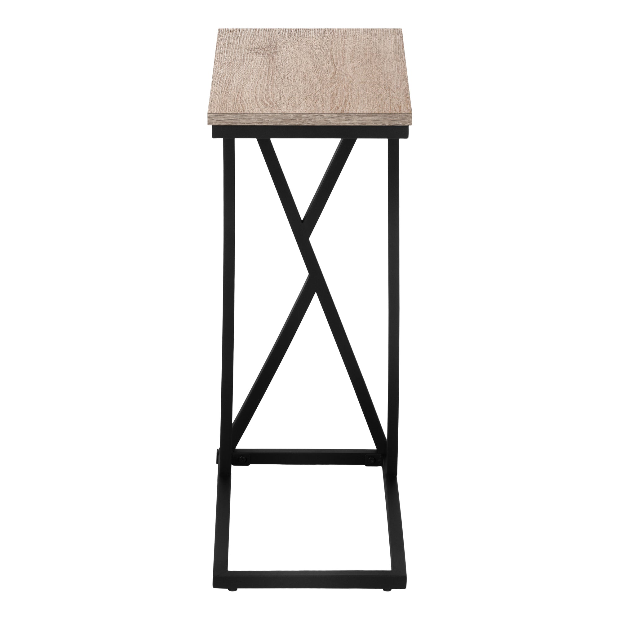 Accent Table - 25H / Dark Taupe / Black Metal