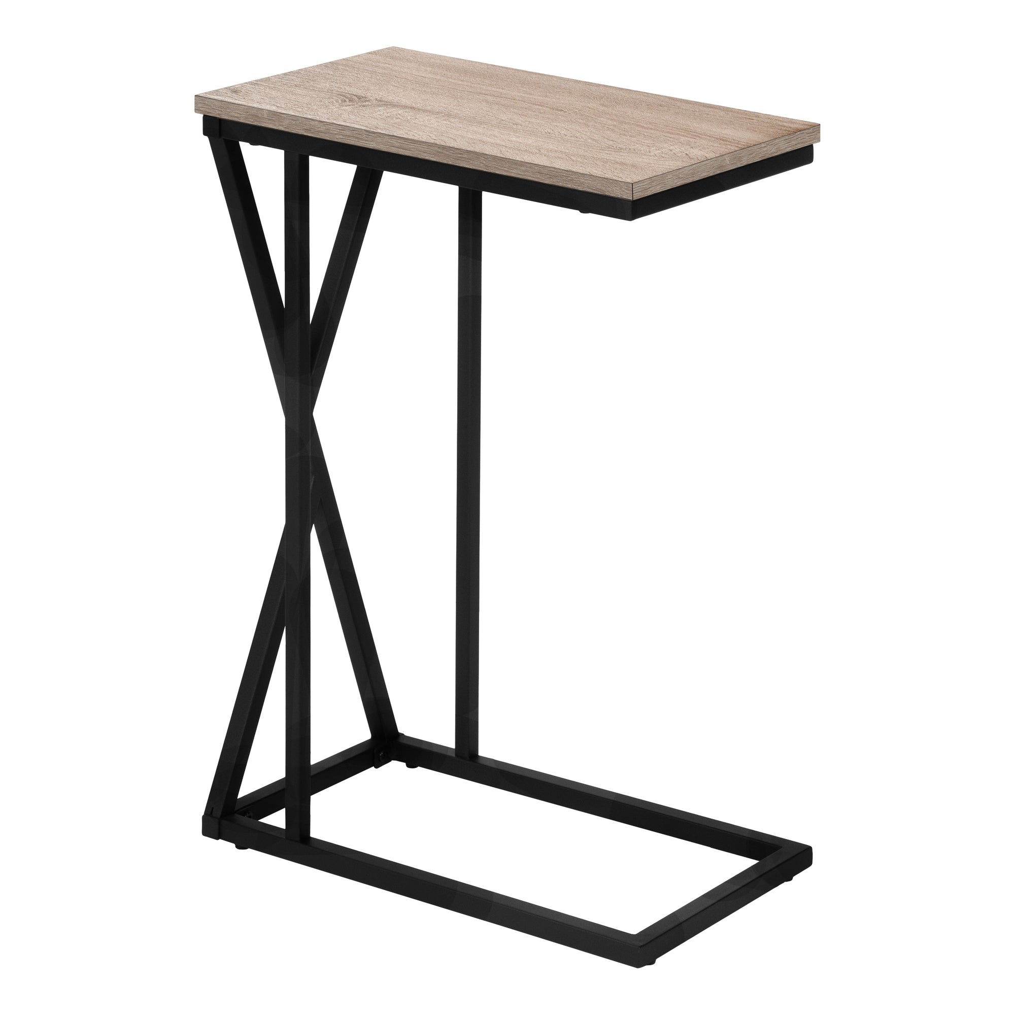 Accent Table - 25H / Dark Taupe / Black Metal