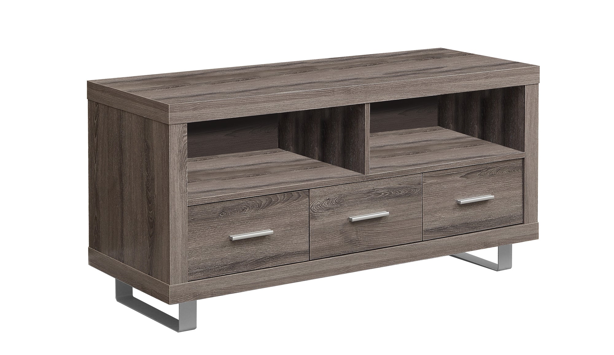 Tv Stand - 48 L / Dark Taupe With 3 Drawers
