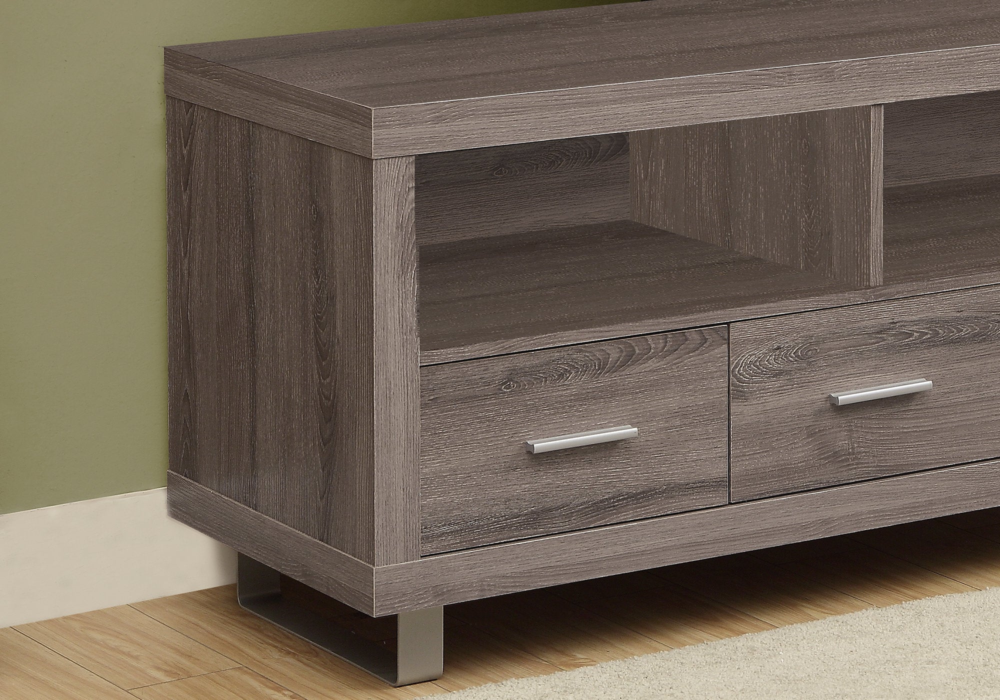 Tv Stand - 48 L / Dark Taupe With 3 Drawers