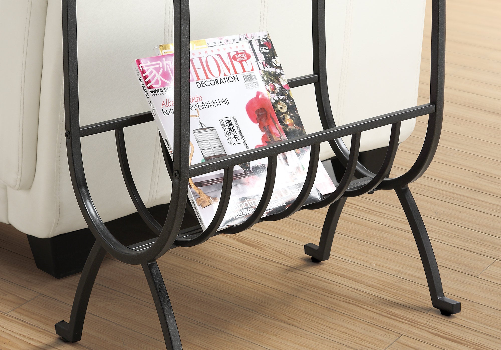 Accent Table - Stardust Brown Metal With Tempered Glass